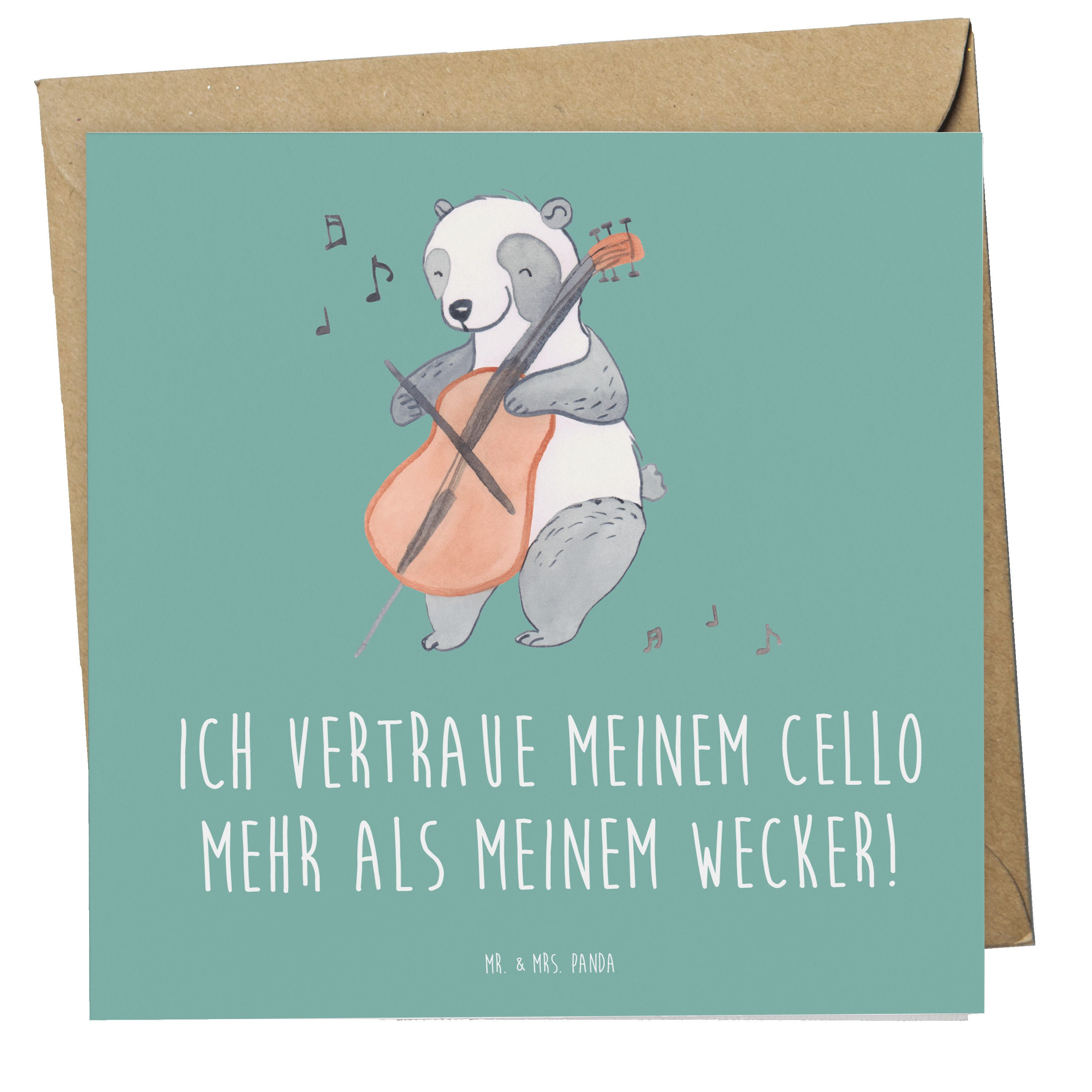 Grußkarte Cello Vertrauen - Meeresbrise - Geschenk, Leidenschaft, musikalische