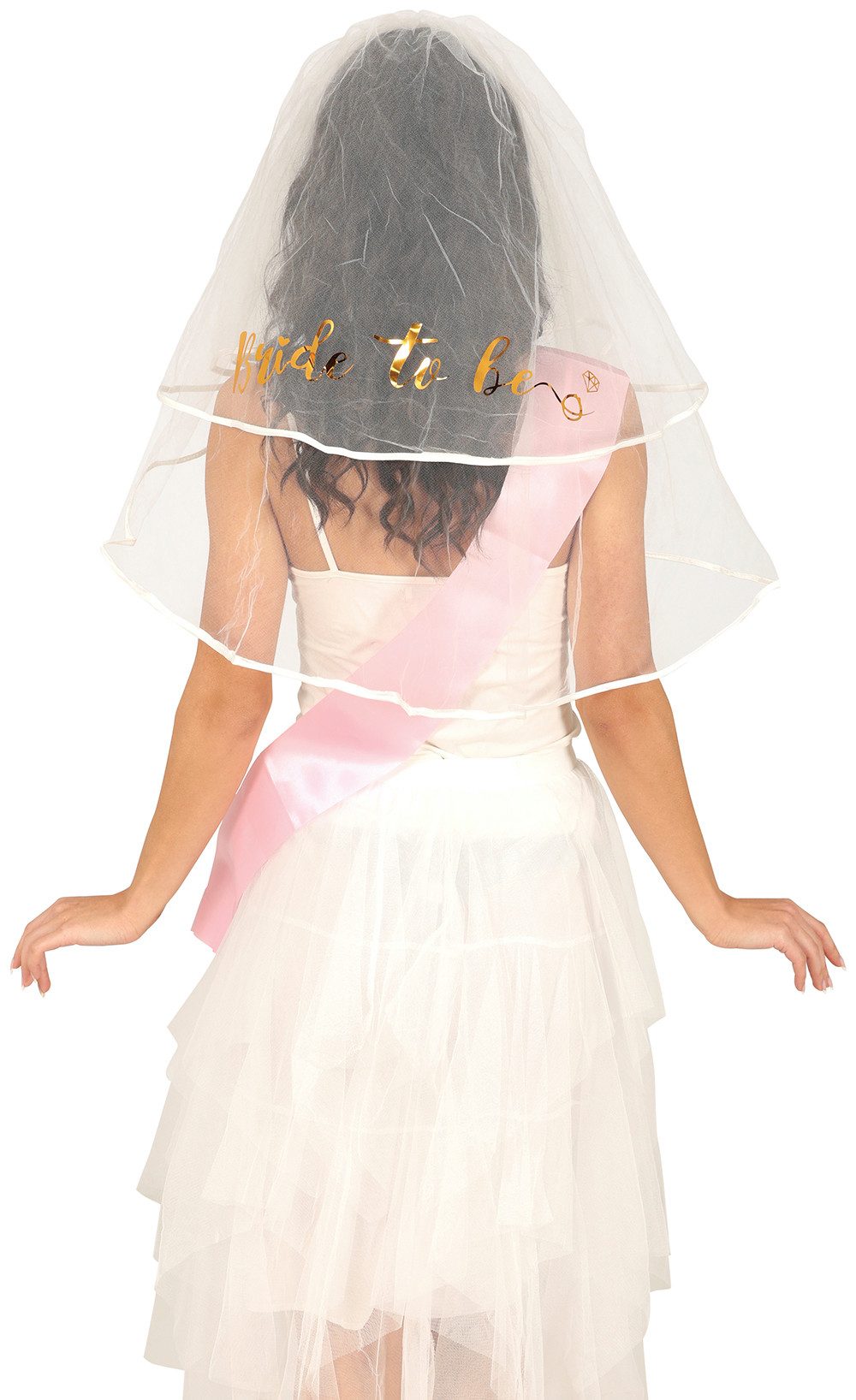 Fiestas Guirca Kostüm, Junggesellenabschied Brautschleier 70 cm Hochzeit Festliche Eleganz Pa