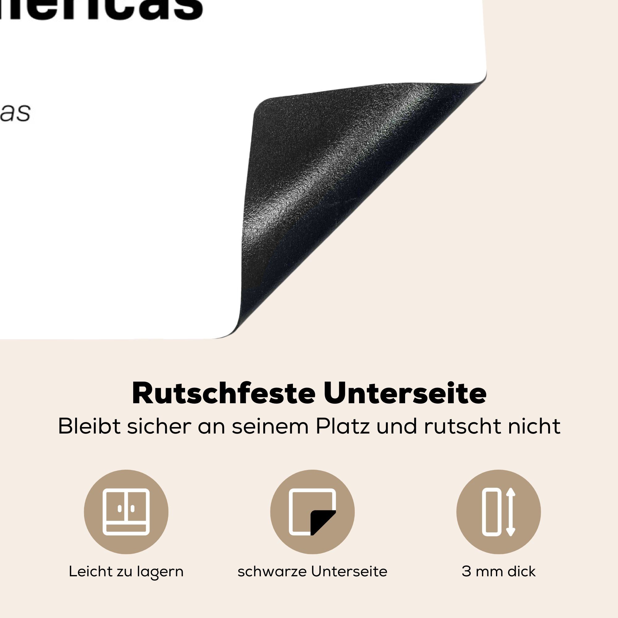 cm, Herdblende-/Abdeckplatte -Rennstrecke, tlg), (1 Induktionskochfeld für die Formel Ceranfeldabdeckung -Amerika küche, 81x52 1 Vinyl, Schutz MuchoWow