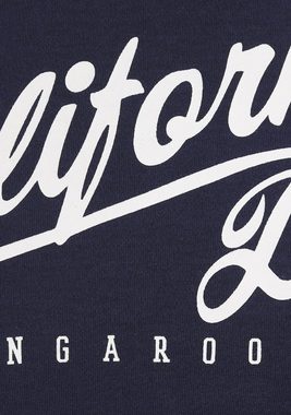 KangaROOS Kapuzensweatshirt mit großen Logoschriftzug & Kontraststreifen