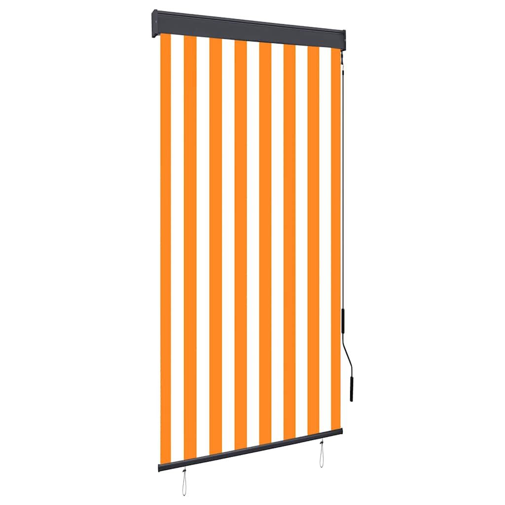 Rollo Außenrollo 80 x 250 cm Weiß und Orange, vidaXL