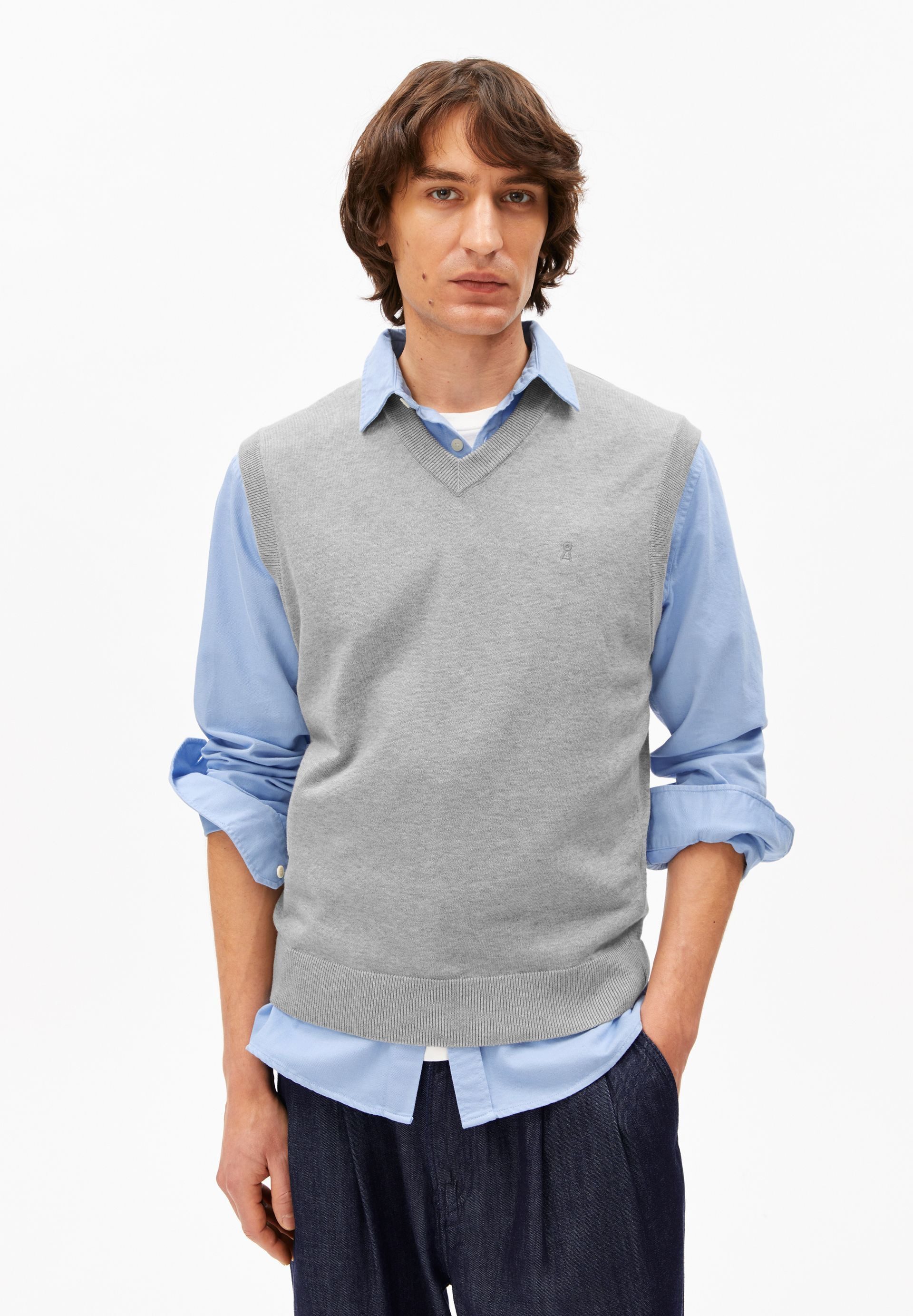 Armedangels Pullunder SLEEVELESS KNIT Pullunder aus Bio-Baumwolle (1-tlg) Pullunder aus Bio-Baumwolle