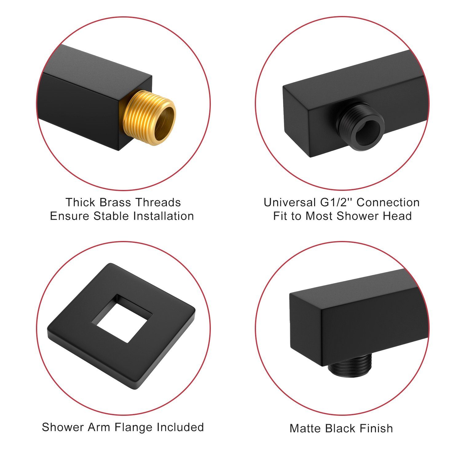 Rainsworth Regenduschkopf, (Komplett-Set), Halter von Regendusche Regenduschkopf