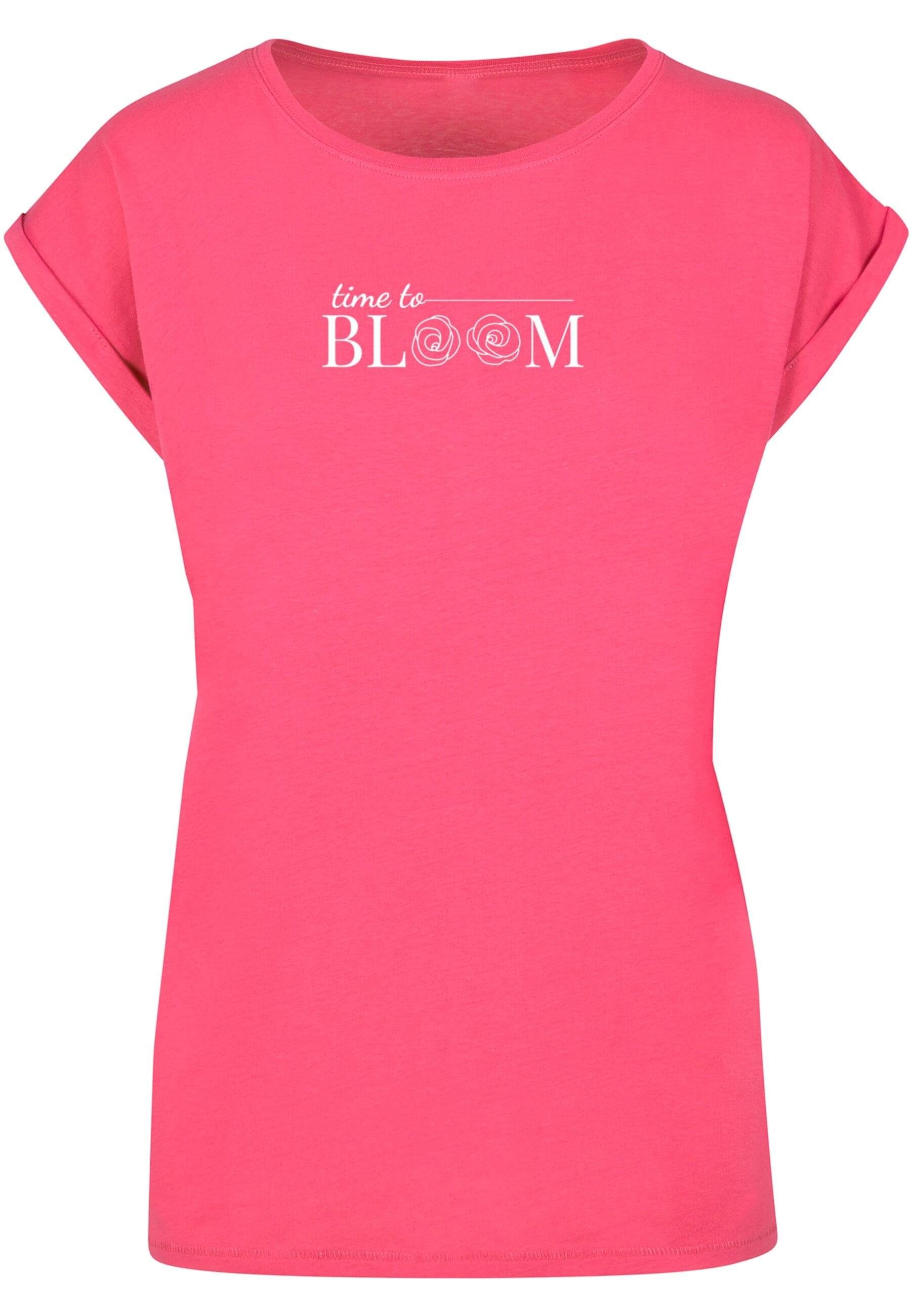 Time - T-Shirt Extended to (1-tlg) Merchcode Damen Shoulder Tee bloom Ladies