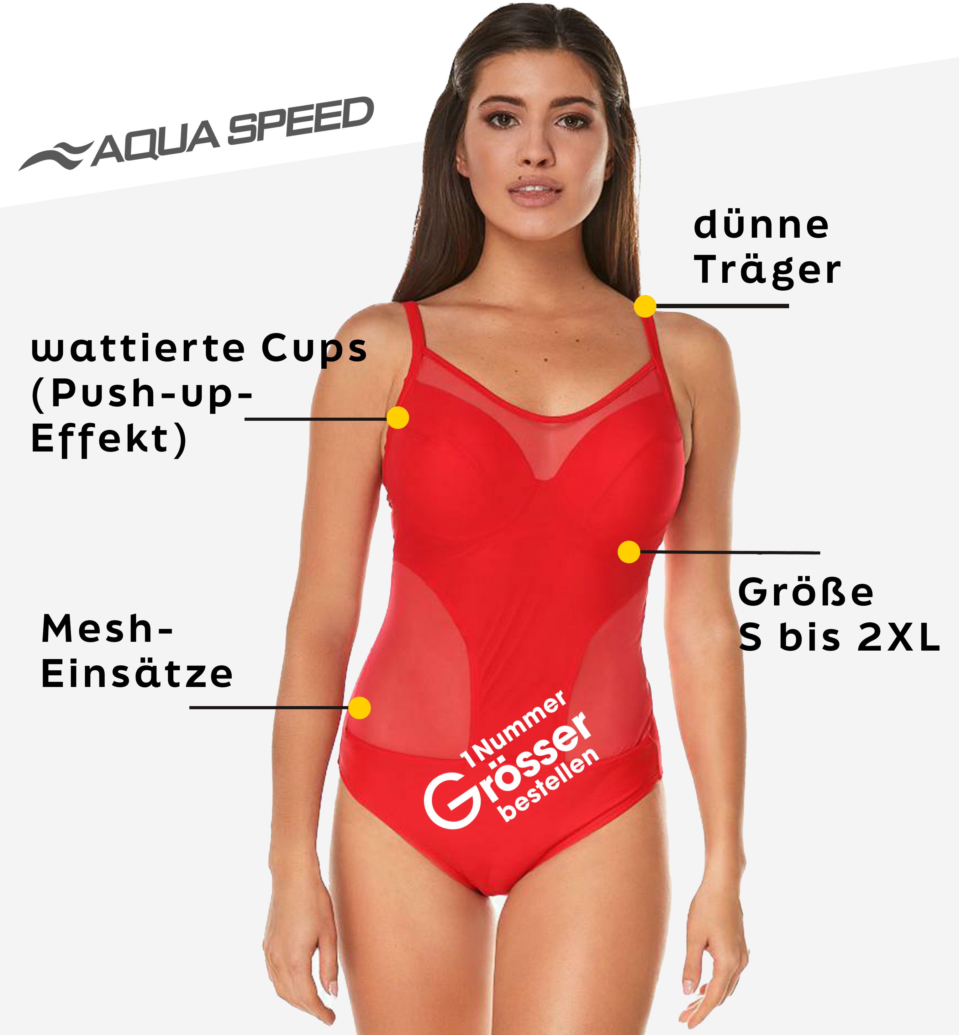 Aqua Speed Badeanzug Evelyn Badeanzug für Damen Damenbadeanzug einteilig el günstig online kaufen