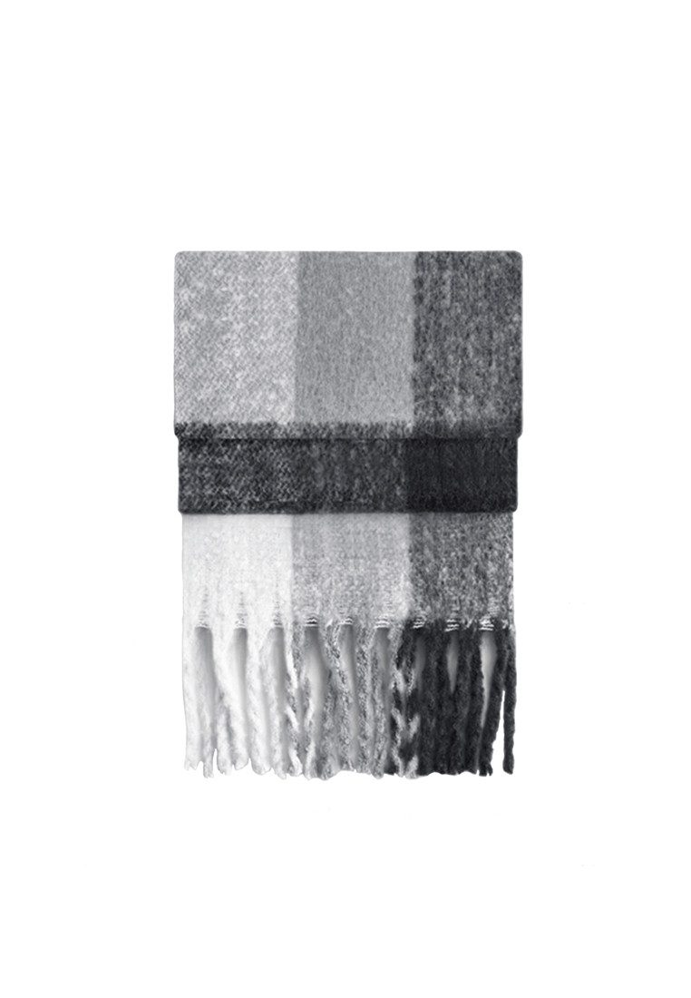 Yuhu Schal Damen Schal flauschig kariert Oversize aus 100% Polyester