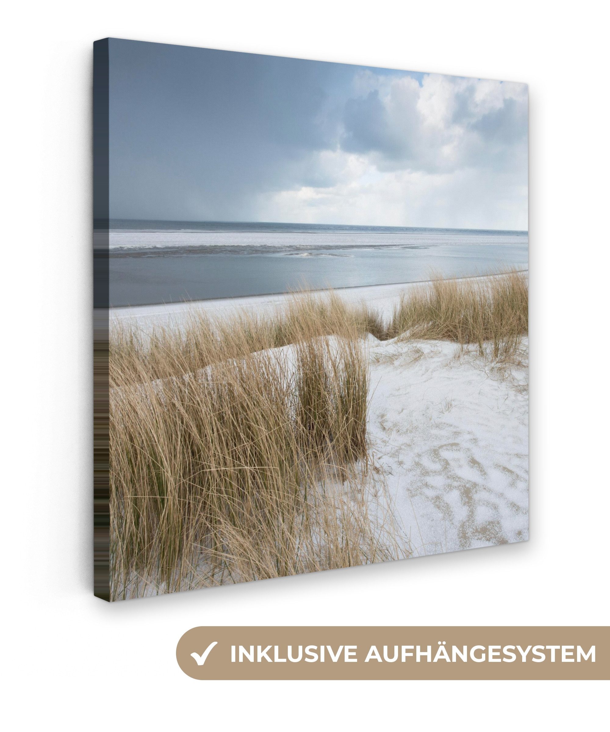OneMillionCanvasses® Leinwandbild Nordsee - Dünen - Wasser, Fotodruck (1 St günstig online kaufen