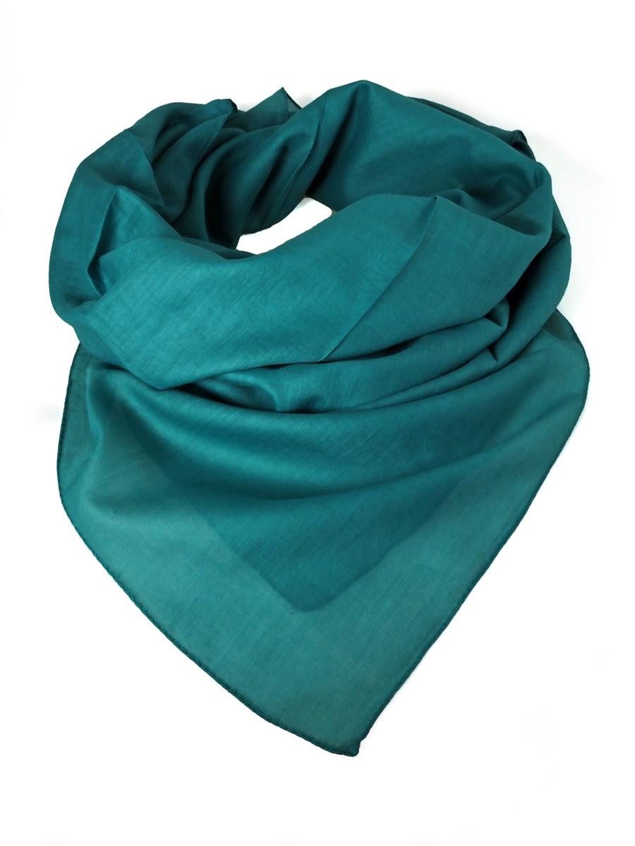 Hathi Halstuch Tuch Halstuch 100% Baumwolle unifarben petrol, ca. 100 x100 cm, (1-St)