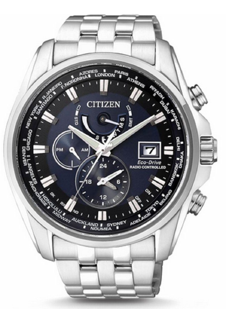 Citizen Solaruhr, Citizen Herren-Armbanduhr Analog Quarz Edelstahl AT9030-55L