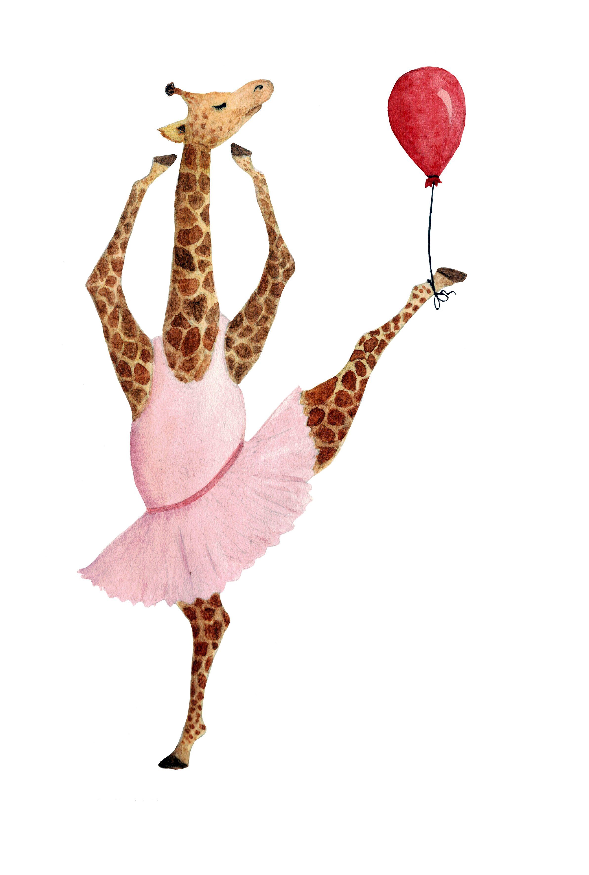 Ballerina Leinwandbild queence Giraffe