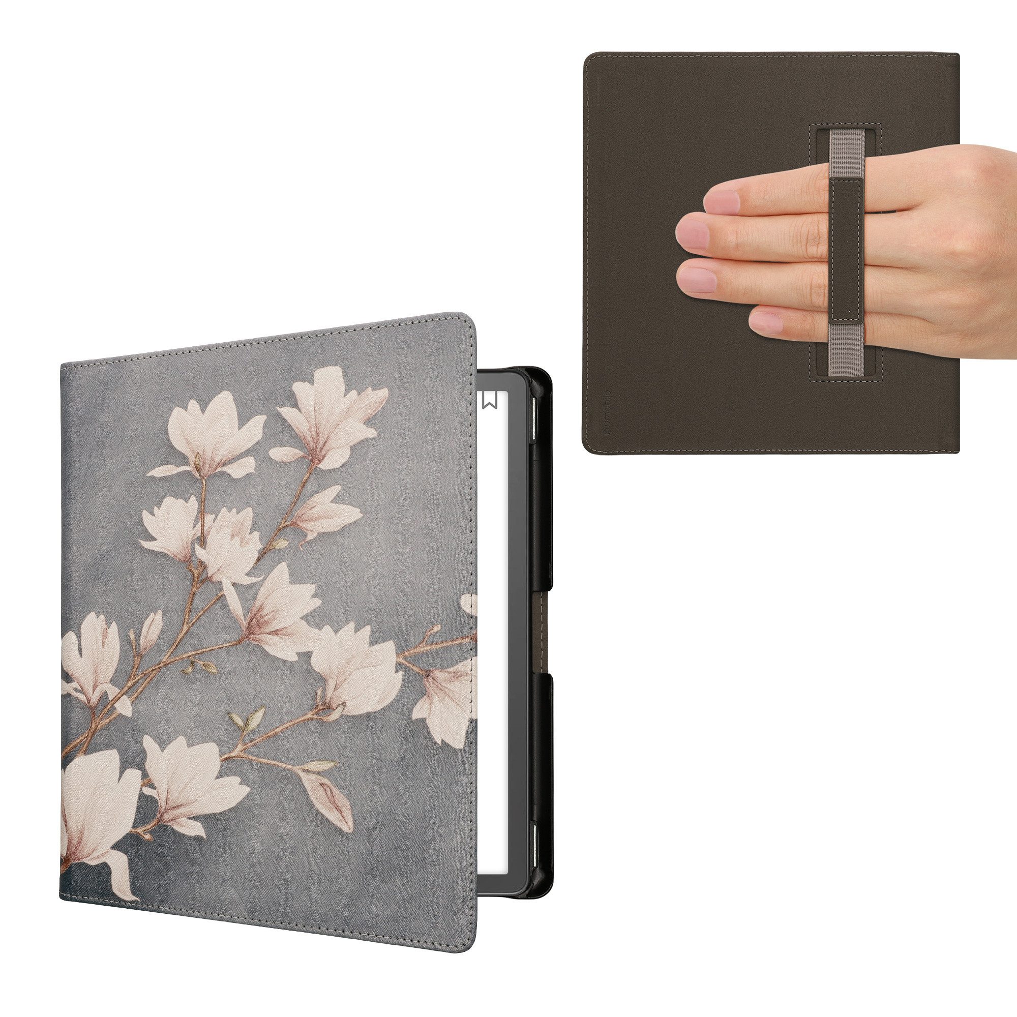 kwmobile E-Reader-Hülle Schutzhülle für Amazon Kindle Scribe (2022/2024) Hülle, eReader Flip Case mit Handschlaufe und Auto Sleep Funktion