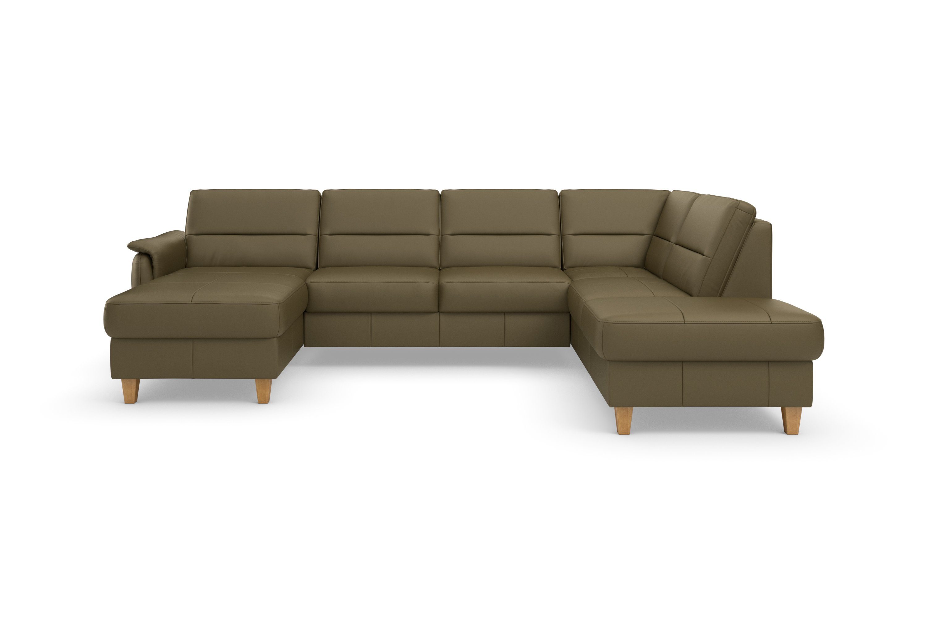 Home affaire Wohnlandschaft Palmera U-Form, B: 308 cm, optional Bettfunktion & Bettkasten, Federkern