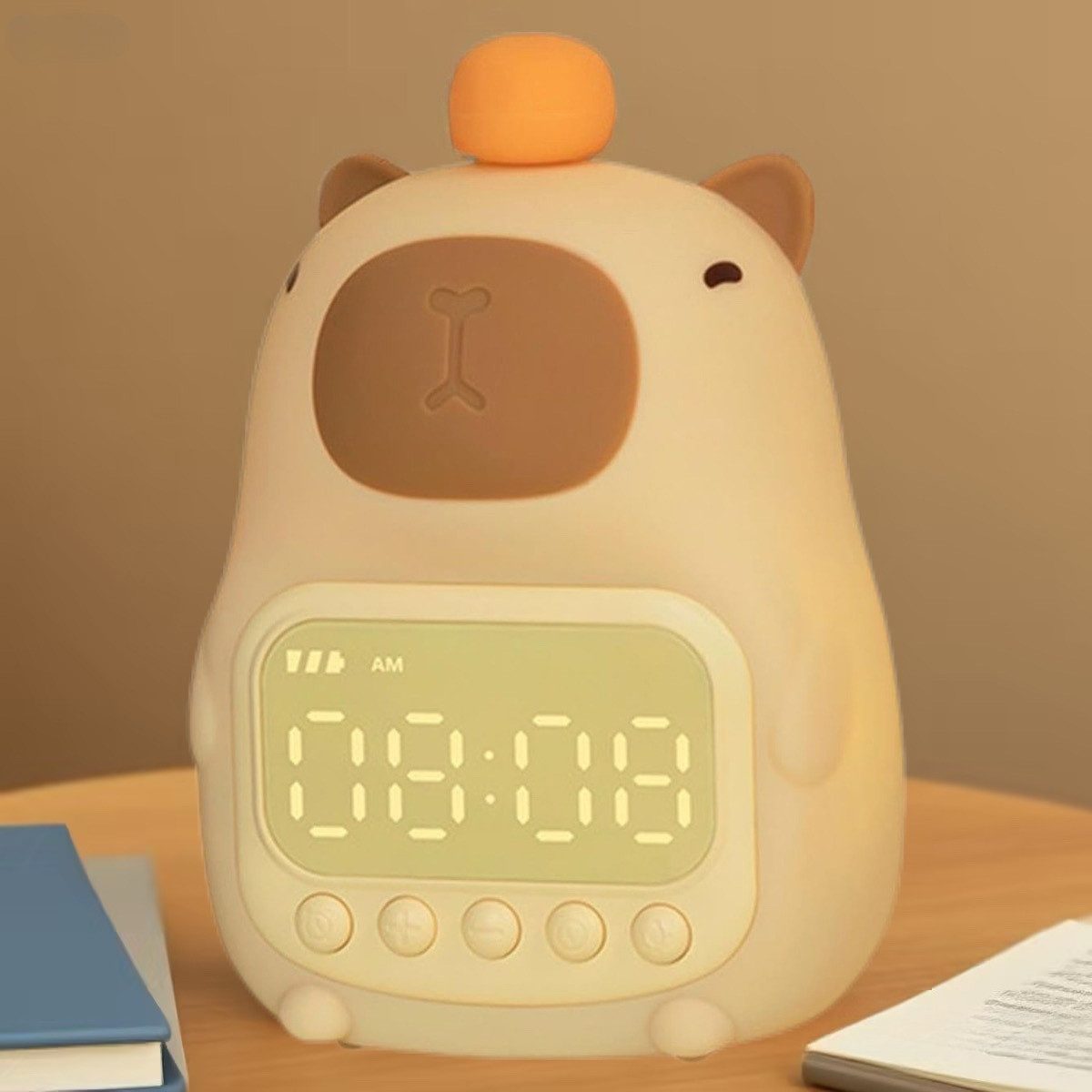 MODFU Kinderwecker Silikonwecker Capybara Nachtlicht Schlummerwecker Schlum günstig online kaufen