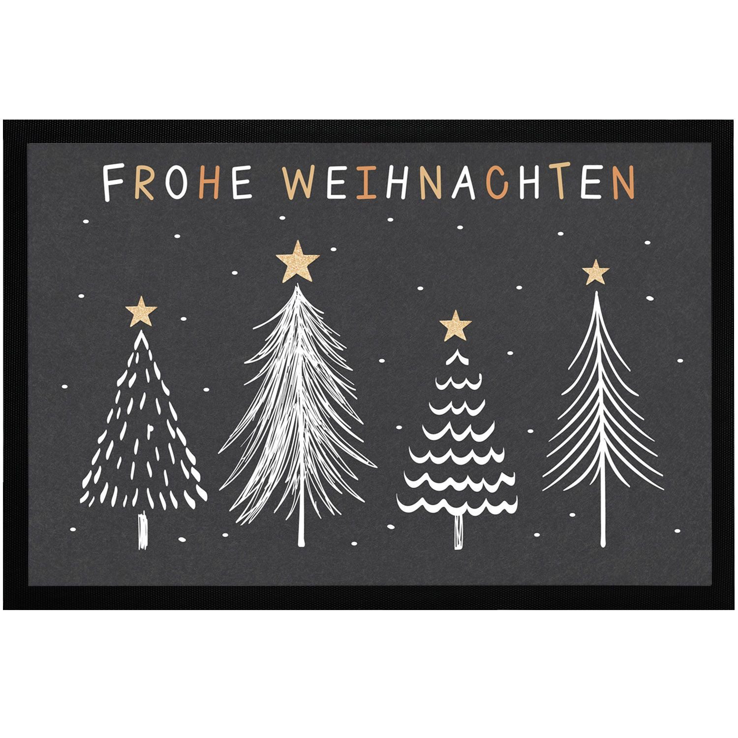 MoonWorks Fußmatte Fußmatte Winter Bäume Skandi Style Frohe Weihnachten rut günstig online kaufen