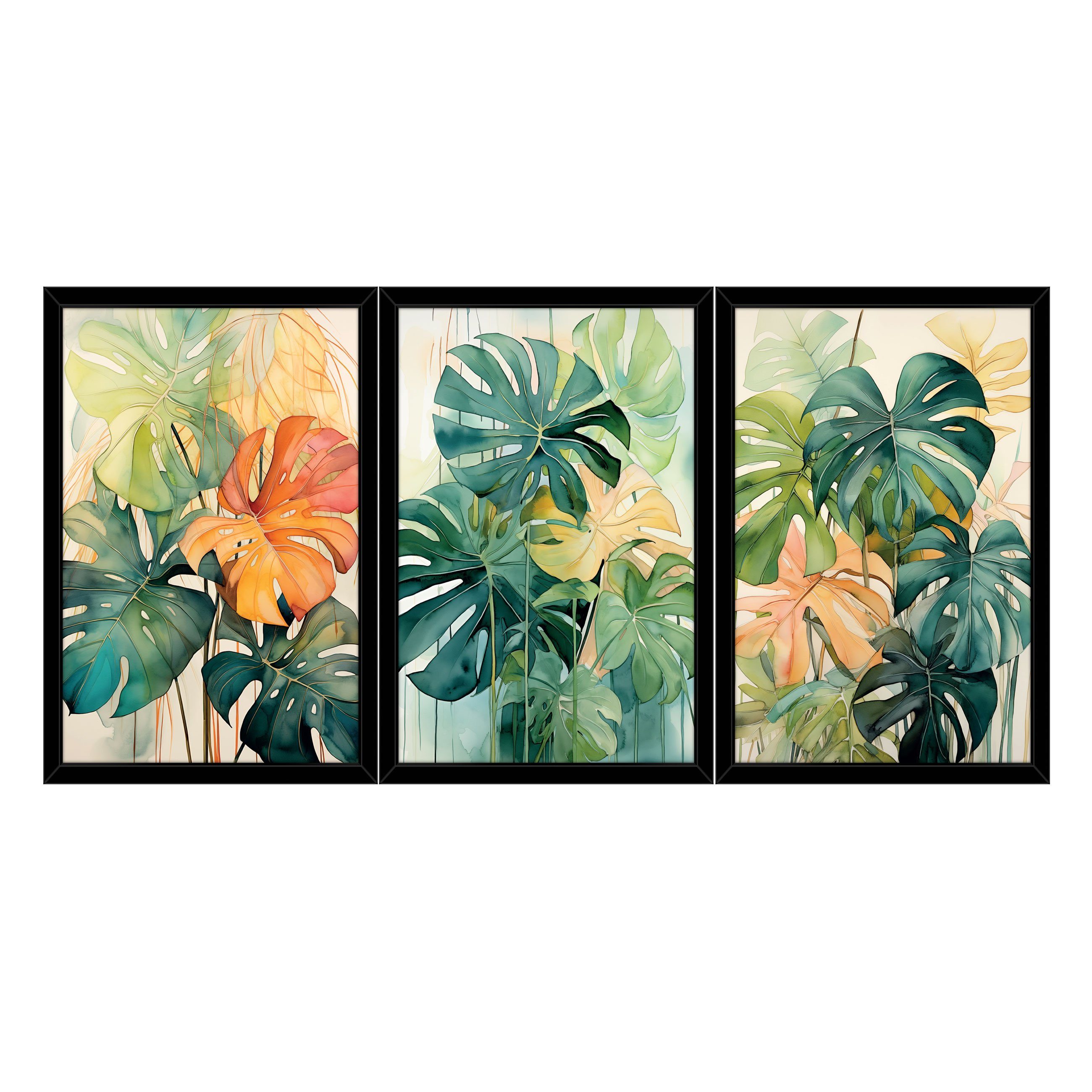 Wallarena Poster SET mit Rahmen Bilder Blätter Wohnzimmer Schlafzimmer Kuns günstig online kaufen