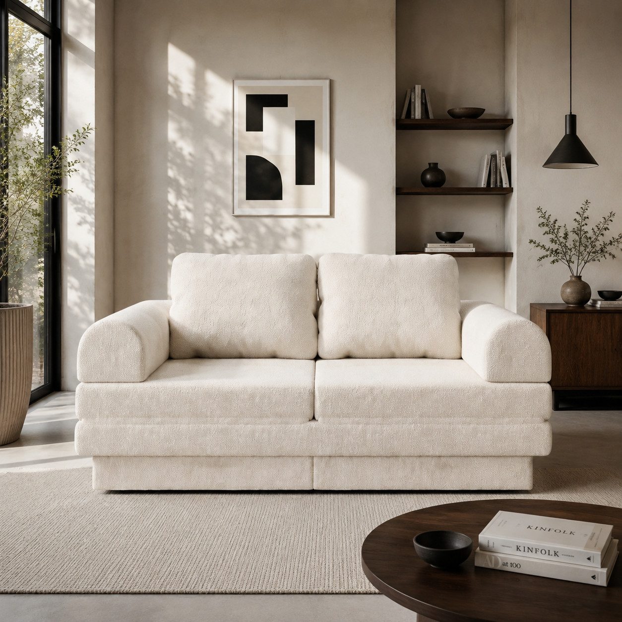HOMALL Schlafsofa Chenille Sofa mit Liegefunktion, gemütliches 2-Sitzer Lounge-Design, Weiche Polsterung und elegante Optik für Wohnzimmer, Gästezimmer und kleine Räume