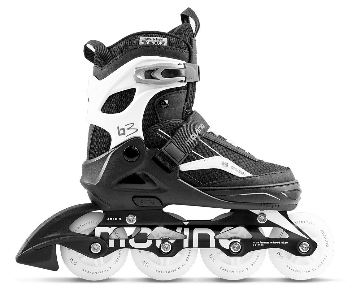 Movino Rollschuhe Inliner MOVINO CRUZER B3 leuchtende LED-Rollen ABEC9 Aluminium
