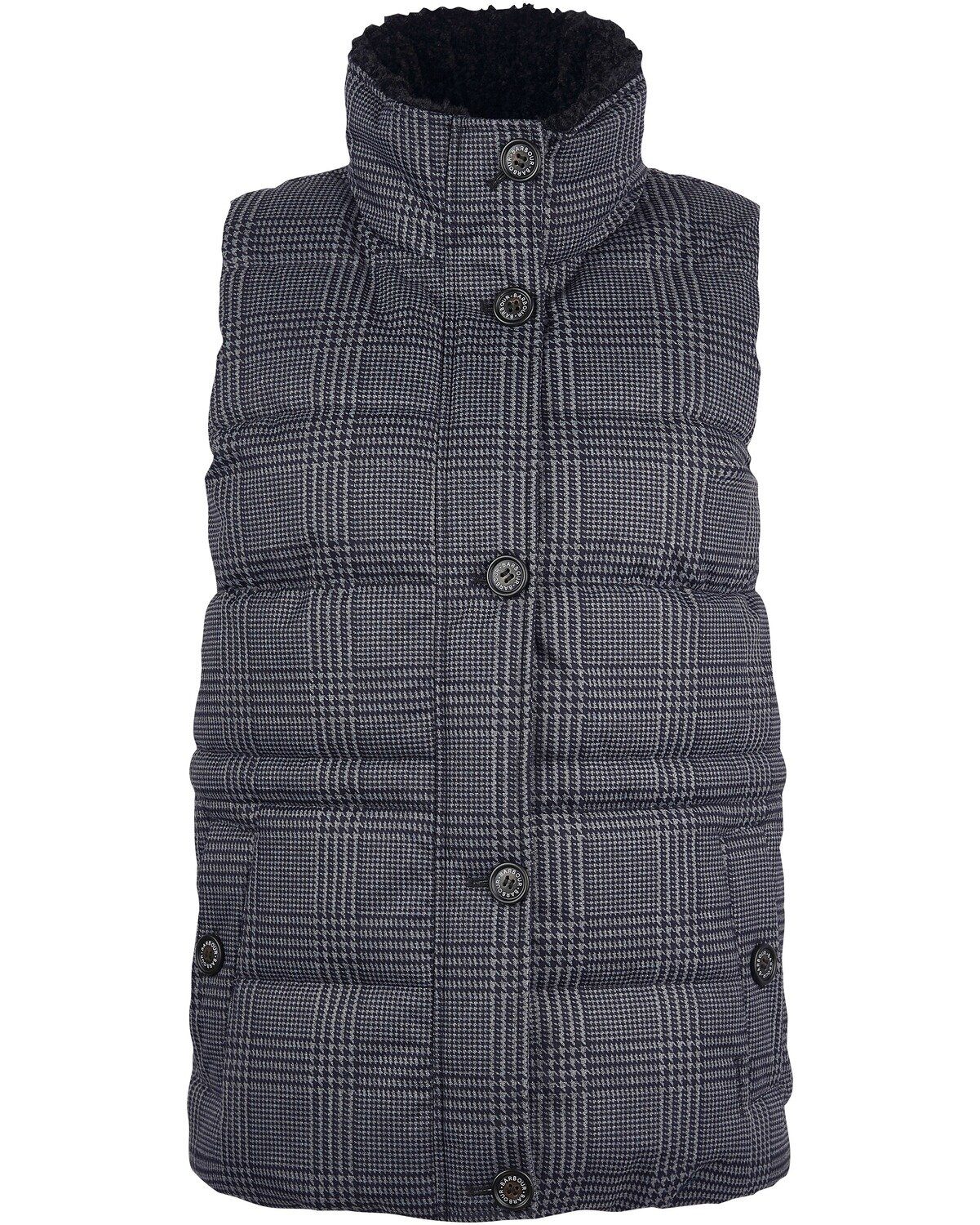 Barbour Steppweste Steppweste Herring Gilet Grey Prince of Wales Check