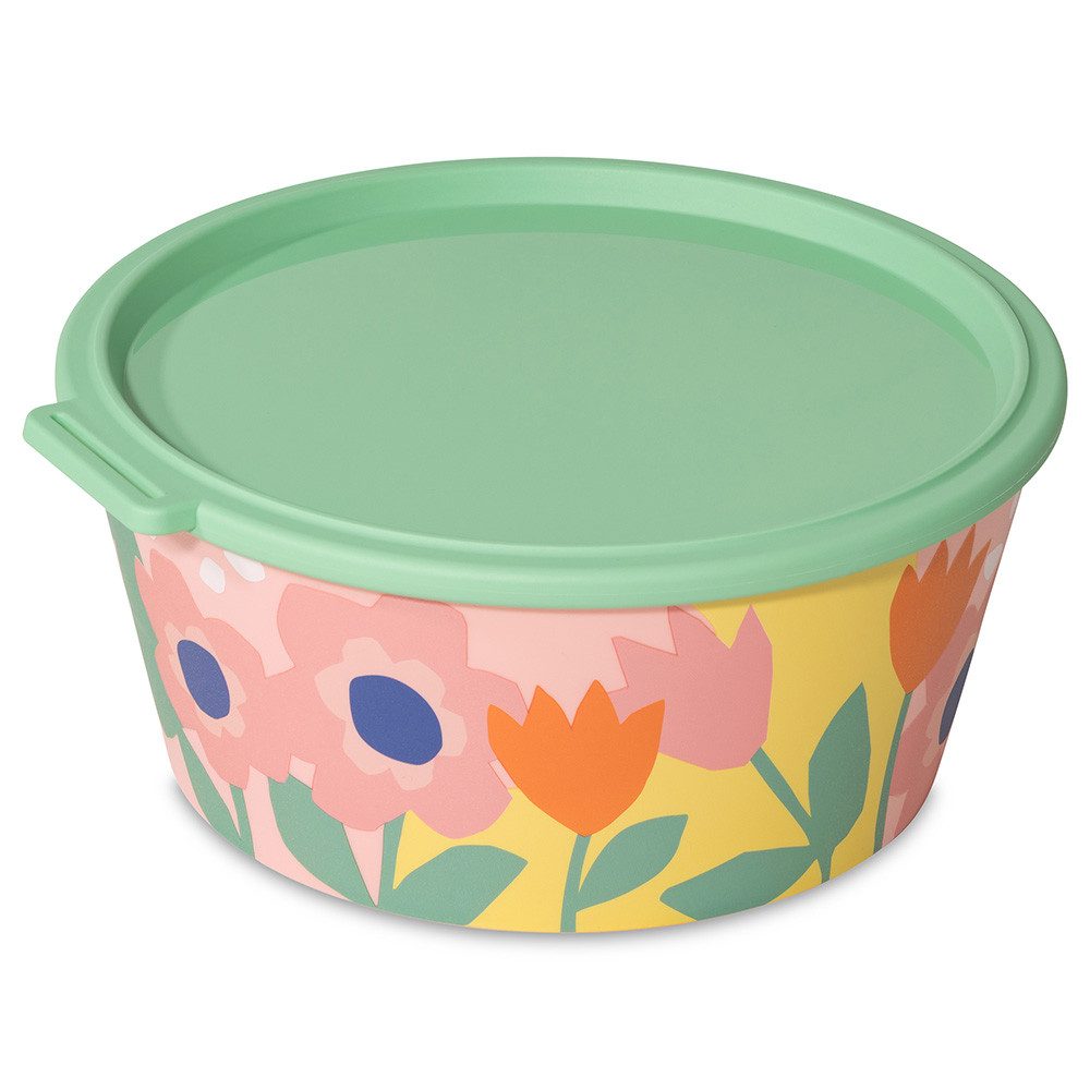KOZIOL Aufbewahrungsschüssel NORA BOX 2,2l BLOOMS Schale 2,2l mit Deckel, Kunststoff, (1-tlg)