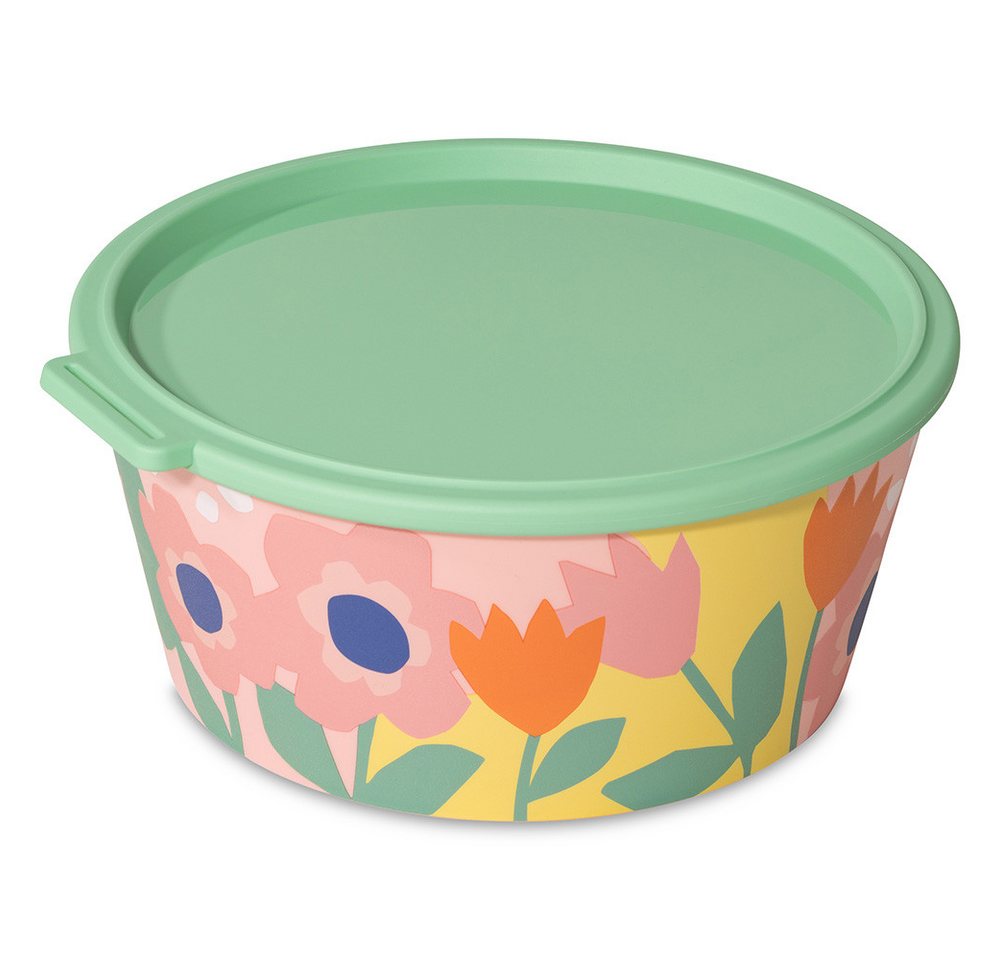 KOZIOL Aufbewahrungsschüssel NORA BOX 2,2l BLOOMS Schale 2,2l mit Deckel, Kunststoff, (1-tlg)