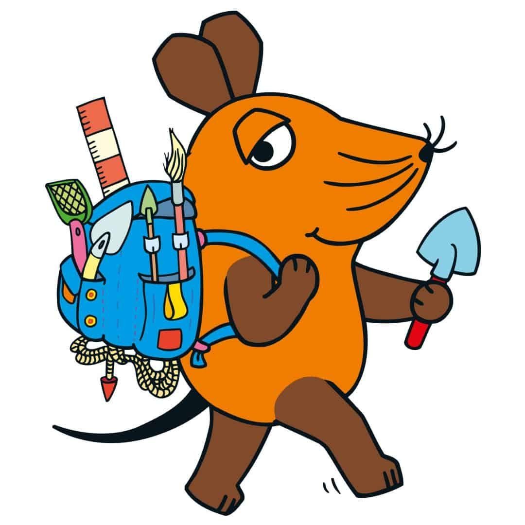 Die Maus Wandtattoo Kinderzimmer Wandbild Junge Deko Mädchen Kindergarten Wanderung, selbstklebend, entfernbar