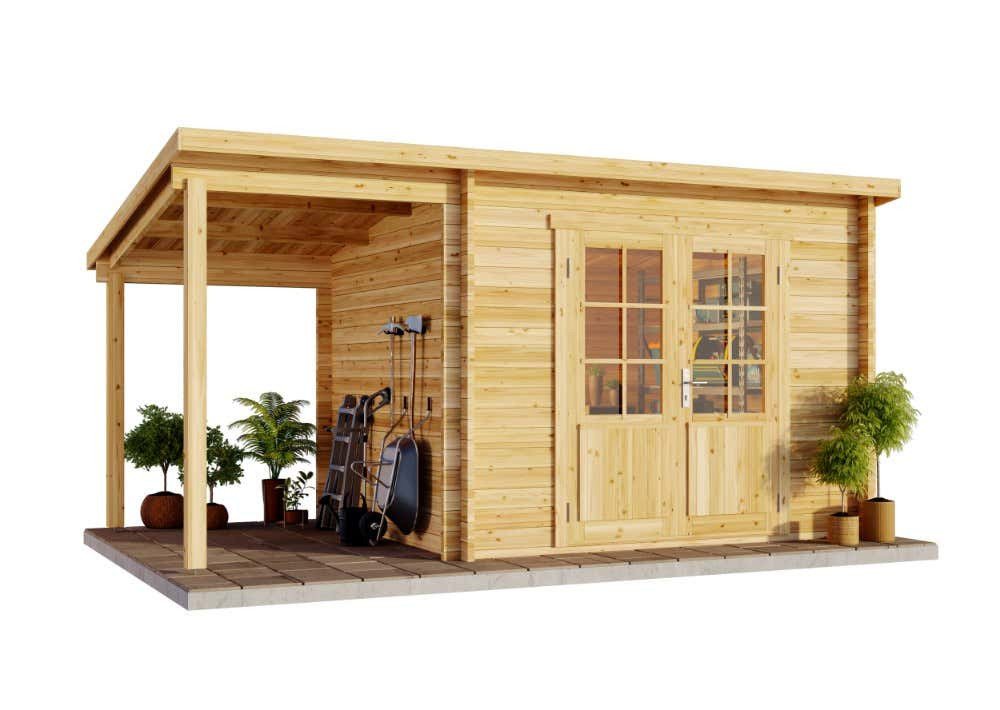 Thumbnail - Alpholz Gartenhaus Maria mit Schleppdach, BxT: 450x275 cm