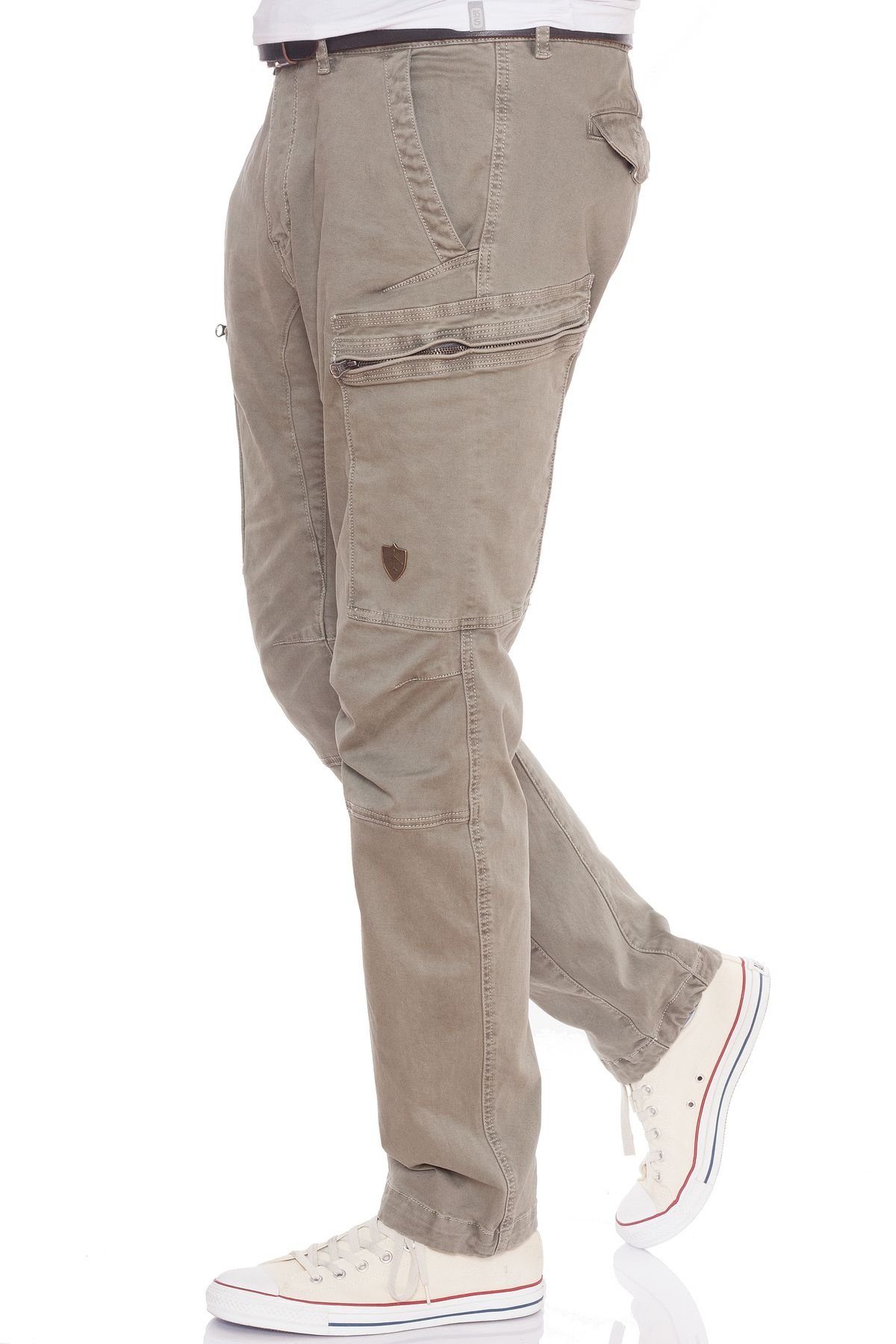 Jet Lag Cargohose schlank geschnitten mit flachen Seitentaschen