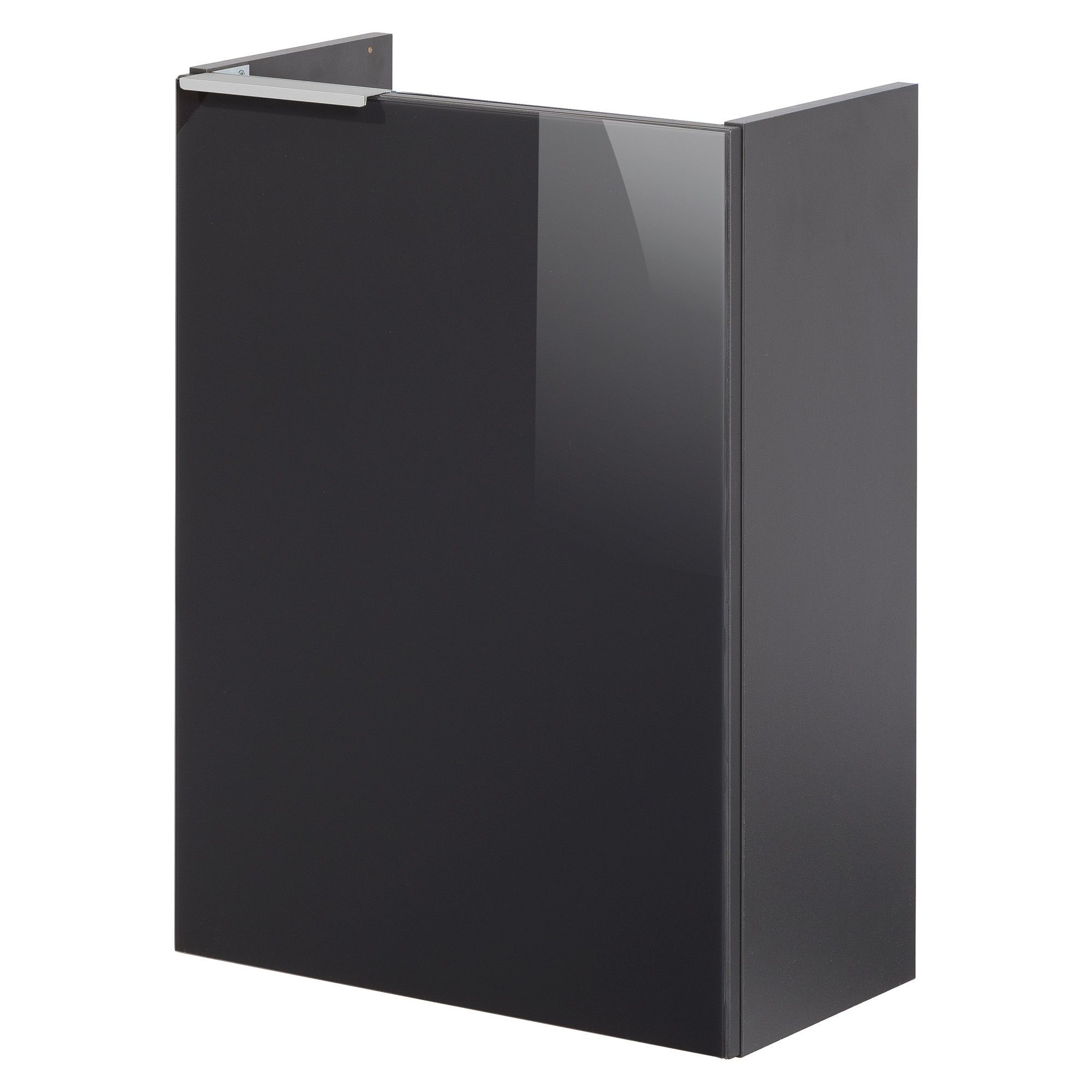 FACKELMANN Waschbeckenunterschrank SBC Beckenunterschrank 45 - Glasfront Anthrazit - Korpus Anthrazit