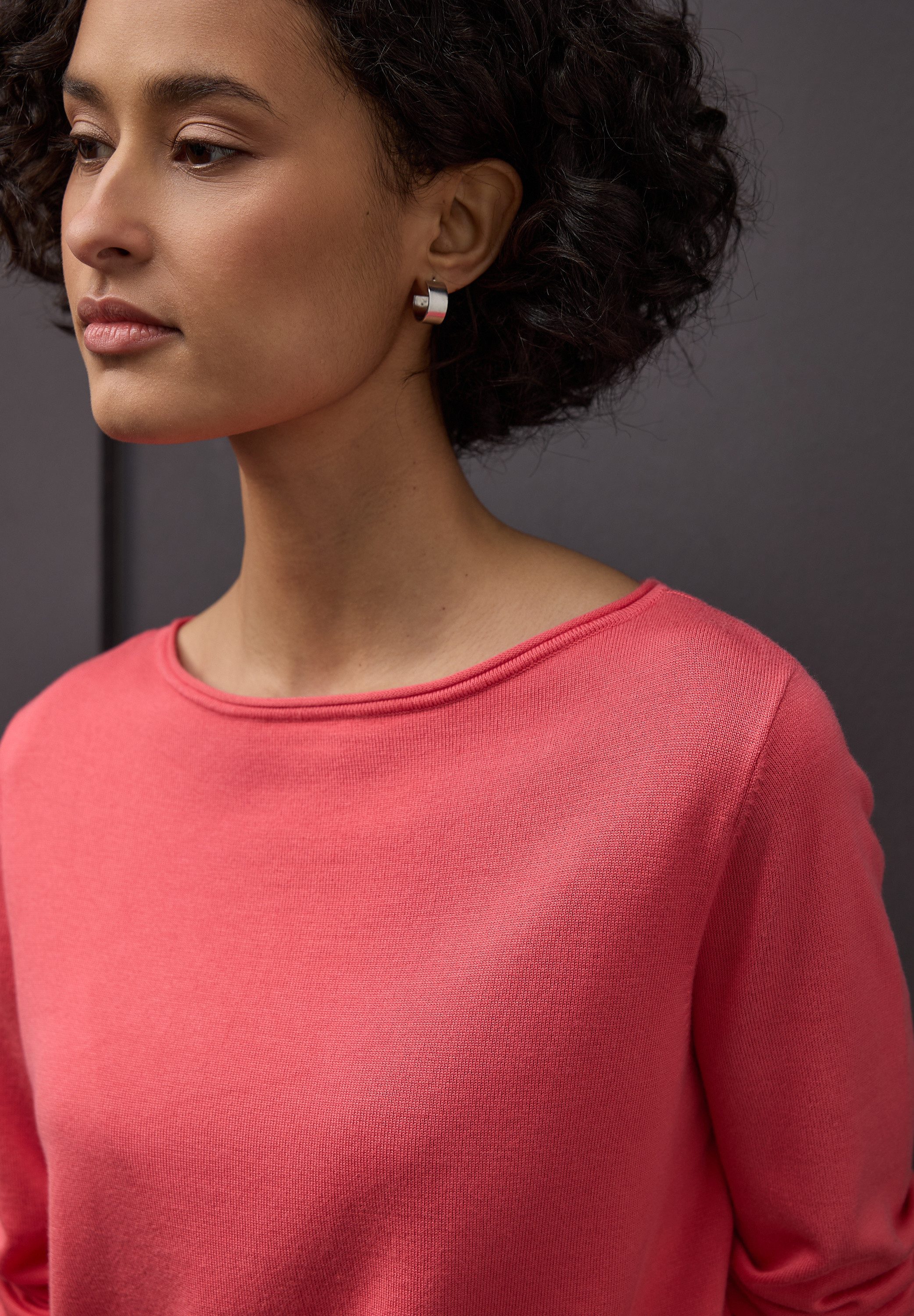 STREET ONE Longpullover mit Strick-Detail