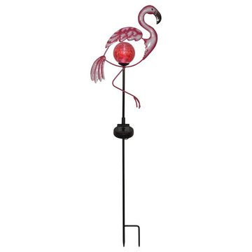 STAR TRADING LED Solarleuchte LED Solar Erdspießleuchte Flamingo, pink, Metall, Glas, keine Angabe, Leuchtmittel enthalten: Ja, fest verbaut, LED, warmweiss, Solarleuchten