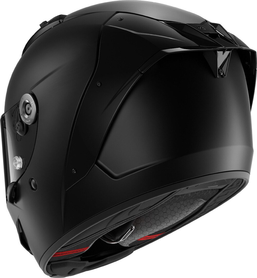 Shark Motorradhelm Aeron Dark Shadow Carbon Helm, vorbereitet für Kommunikationssystem,Notfallsystem-Polsterung (EQ