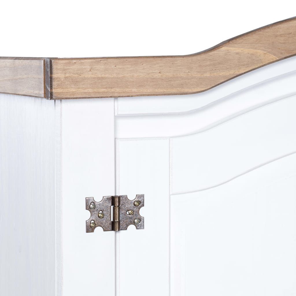 Weiß Türen furnicato Mexiko-Stil Kiefernholz 2 Kleiderschrank