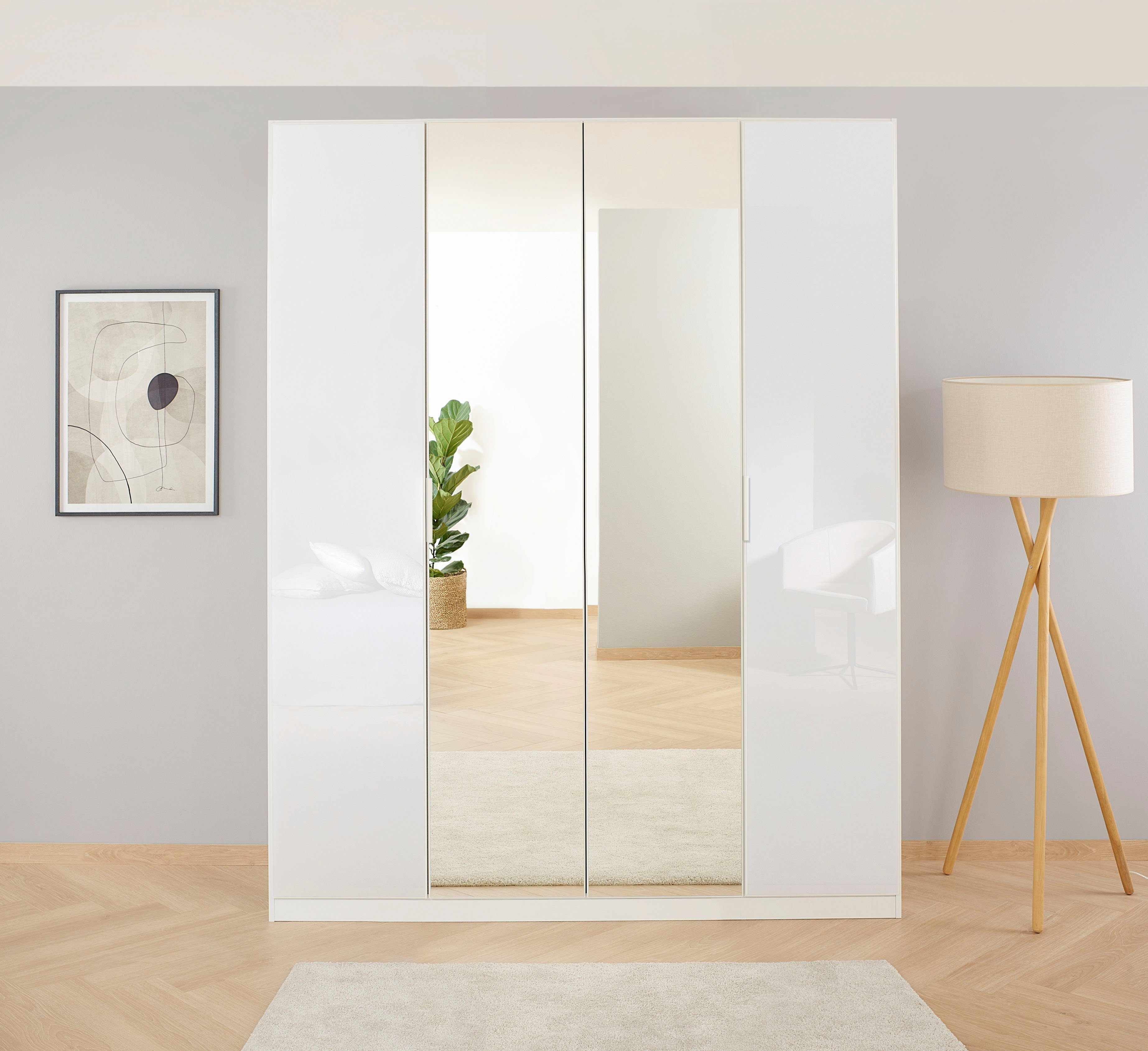 rauch Drehtürenschrank Kleiderschrank Schrank Garderobe KOLUNA mit Glastüre günstig online kaufen