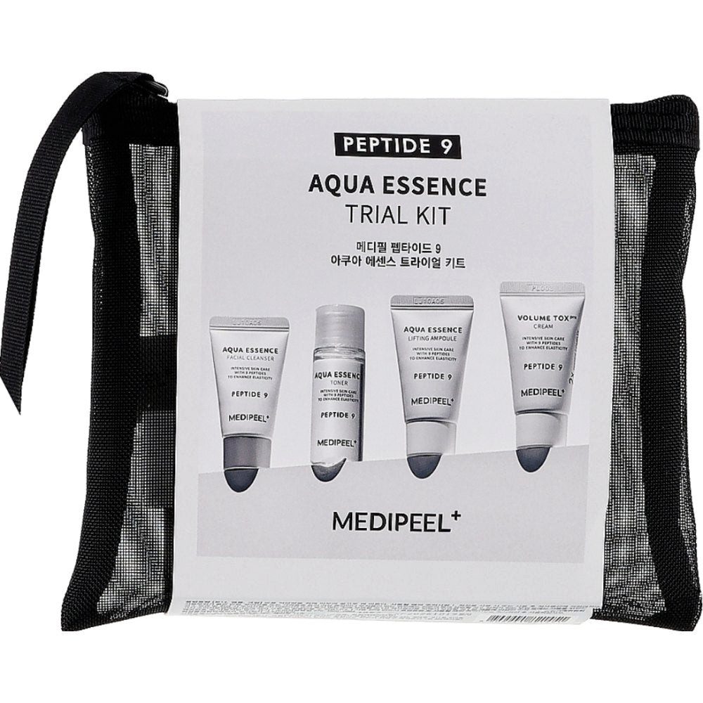 Medi-Peel Gesichtsserum Medi-Peel, Peptide 9 Aqua Essence Trial Kit Hautpflege-Trial-Set, Kompaktes K-Beauty-Reiseset mit Peptid- und Hyaluron-Komplex