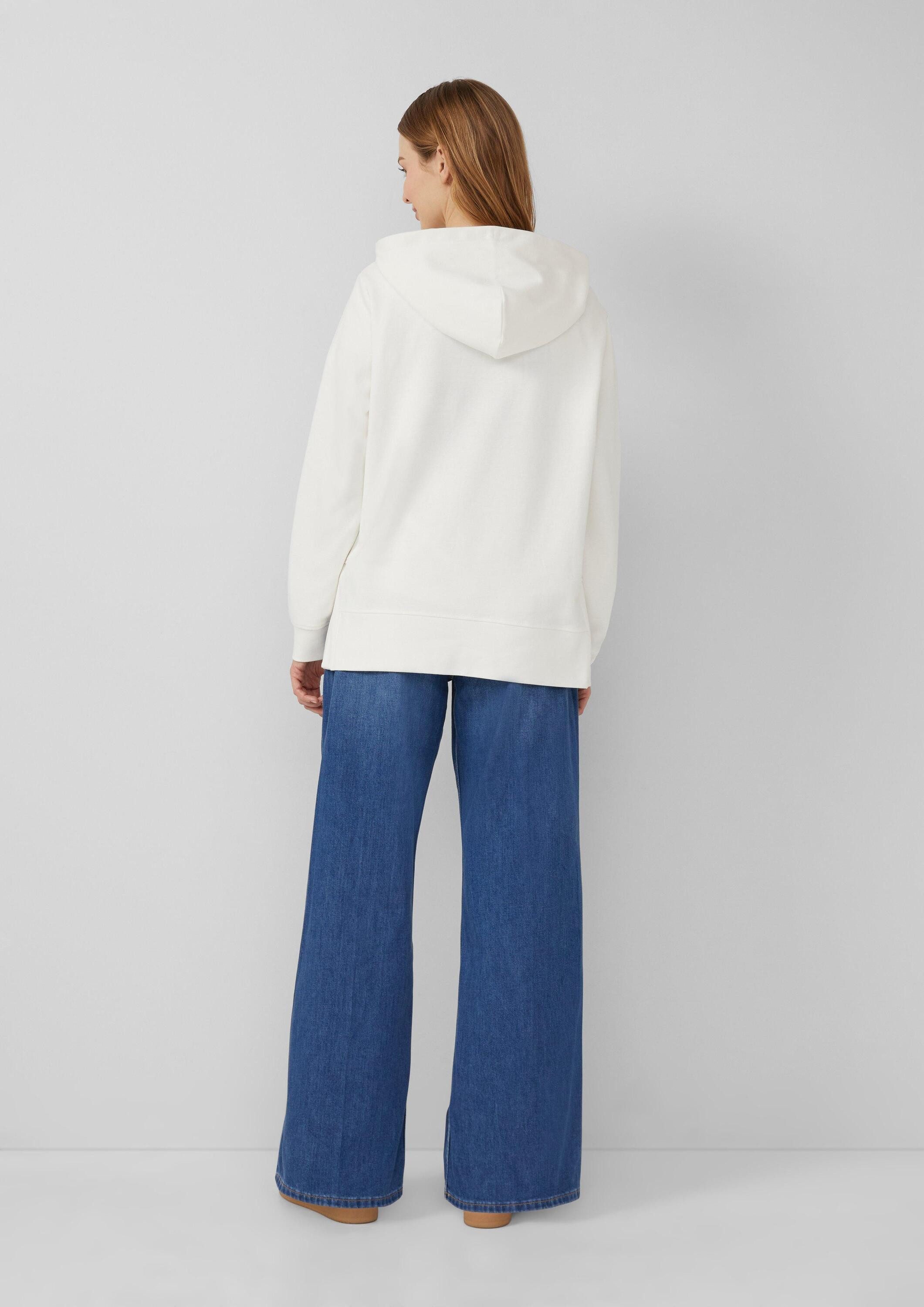 s.Oliver Sweatshirt Sweatshirt Sweatshirt im Relaxed Fit mit Seitenschlitz