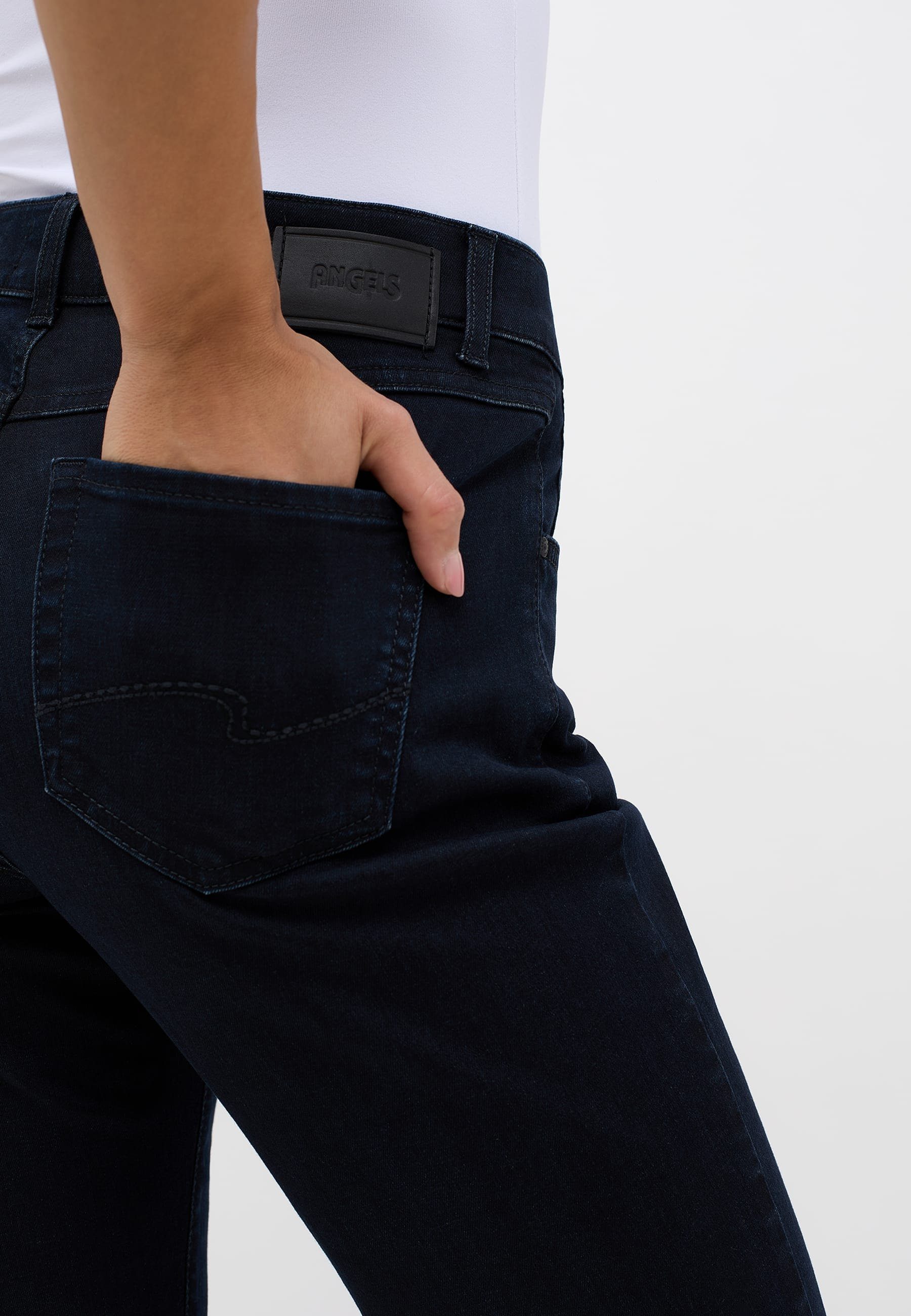 Denim Straight-Jeans mit Dolly authentischem 3.0 Reißverschluss dunkelblau mit ANGELS Jeans