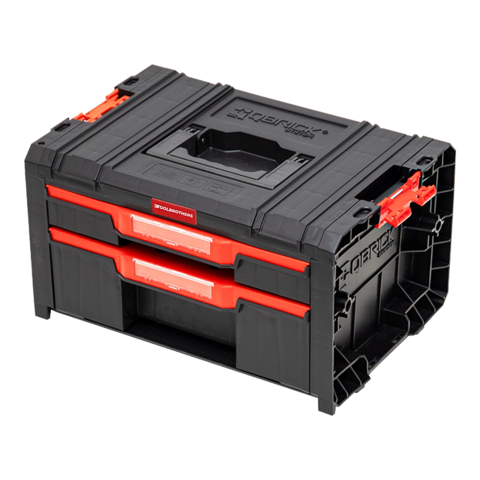 Toolbrothers Werkzeugkoffer RHINO L Drawer 2 ECO Organize+ mit zwei Schubläden + Boxen IP54