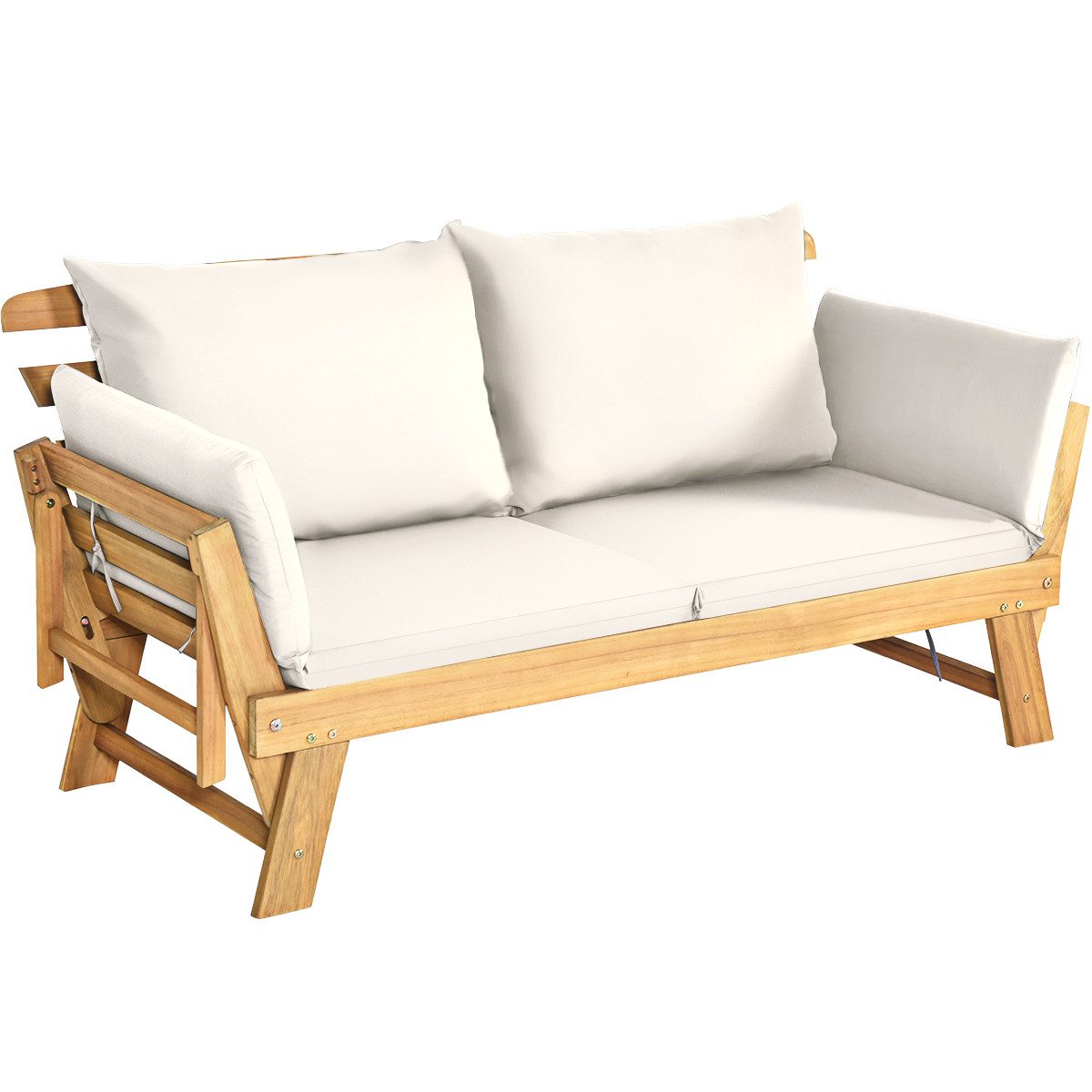 COSTWAY Gartenbank 4-in-1 XXL, mit Liegefunktion, günstig online kaufen