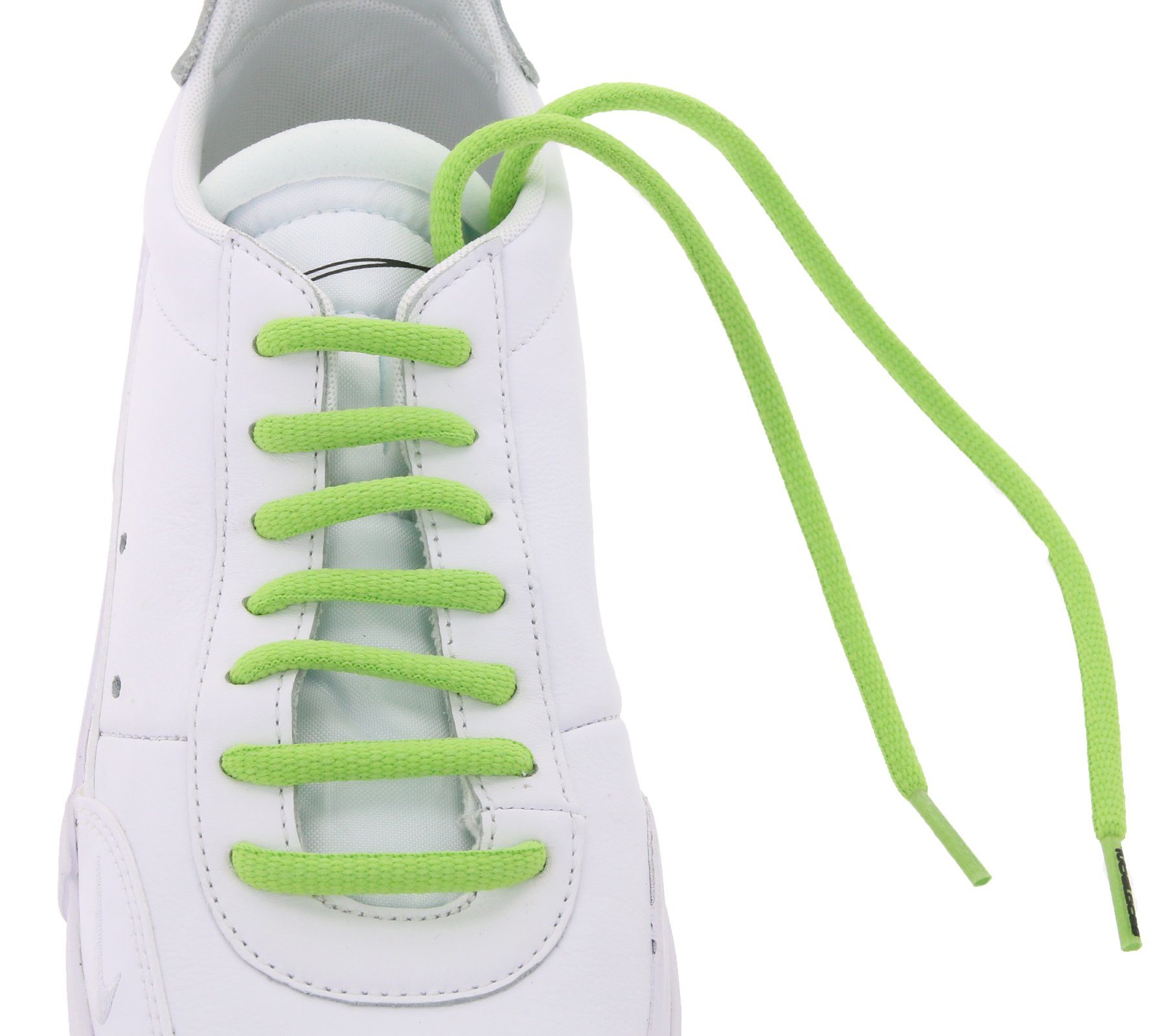 Tubelaces Schnürsenkel TubeLaces Schnürsenkel Schuhband Grün Schuh knallige Schnürbänder