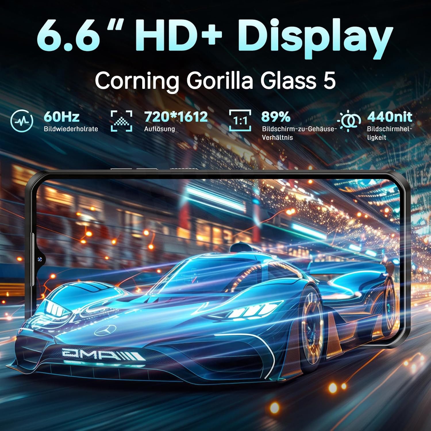 OUKITEL WP50 16GB RAM+256GB ROM 5G Outdoor Smartphone (16,76 cm/6.6 Zoll, 256 GB Speicherplatz, 48 MP Kamera, 6500mAh, IP68 Baustellenhandy, Android 14, NFC, OTG, GPS)