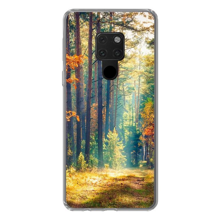MuchoWow Handyhülle Wald - Sonne - Natur - Herbst Phone Case Handyhülle Huawei Mate 20 Silikon Schutzhülle