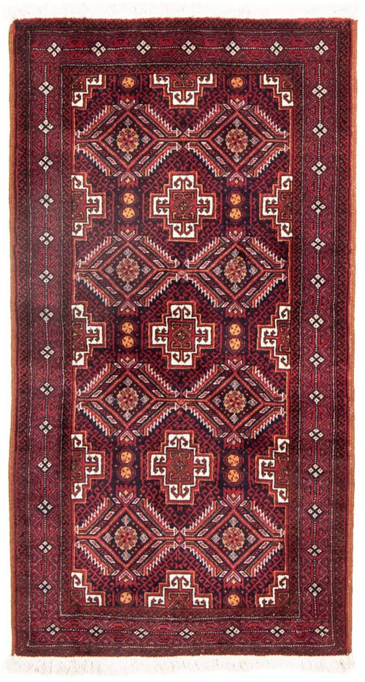 Rosso 81 x morgenland, Durchgemustert Höhe: Wollteppich Belutsch rechteckig, Handgeknüpft mm, 152 scuro cm, 8