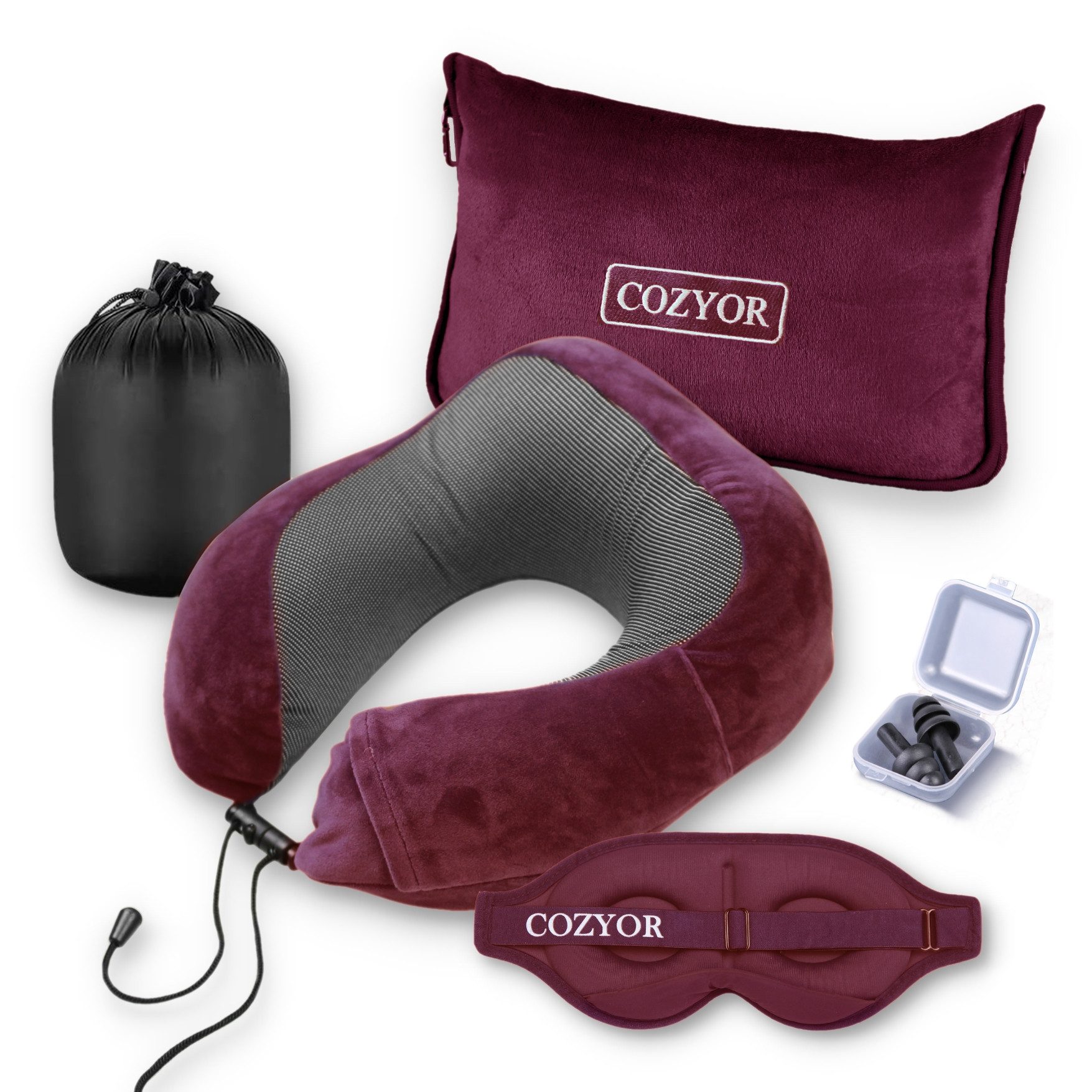 Cozyor Reisekissen und Reisedecke 2 in 1, Reiseset kuschelig weich + Rucksa günstig online kaufen