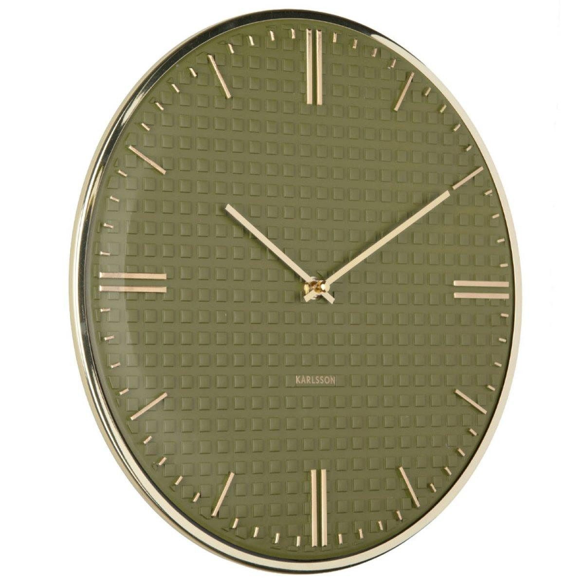 Karlsson Uhr Wanduhr Riqueza Luxury Green