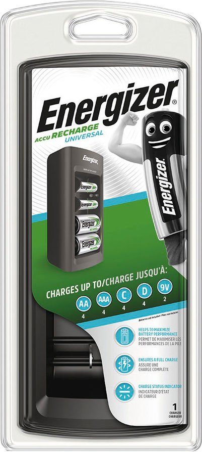 C, D, 9V) (AA, Universal-Ladegerät AAA, Universal Charger Energizer