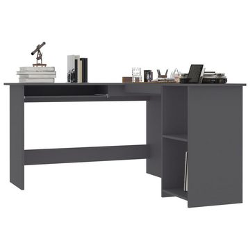 furnicato Schreibtisch Eckschreibtisch in L-Form Grau 120x140x75 cm Holzwerkstoff