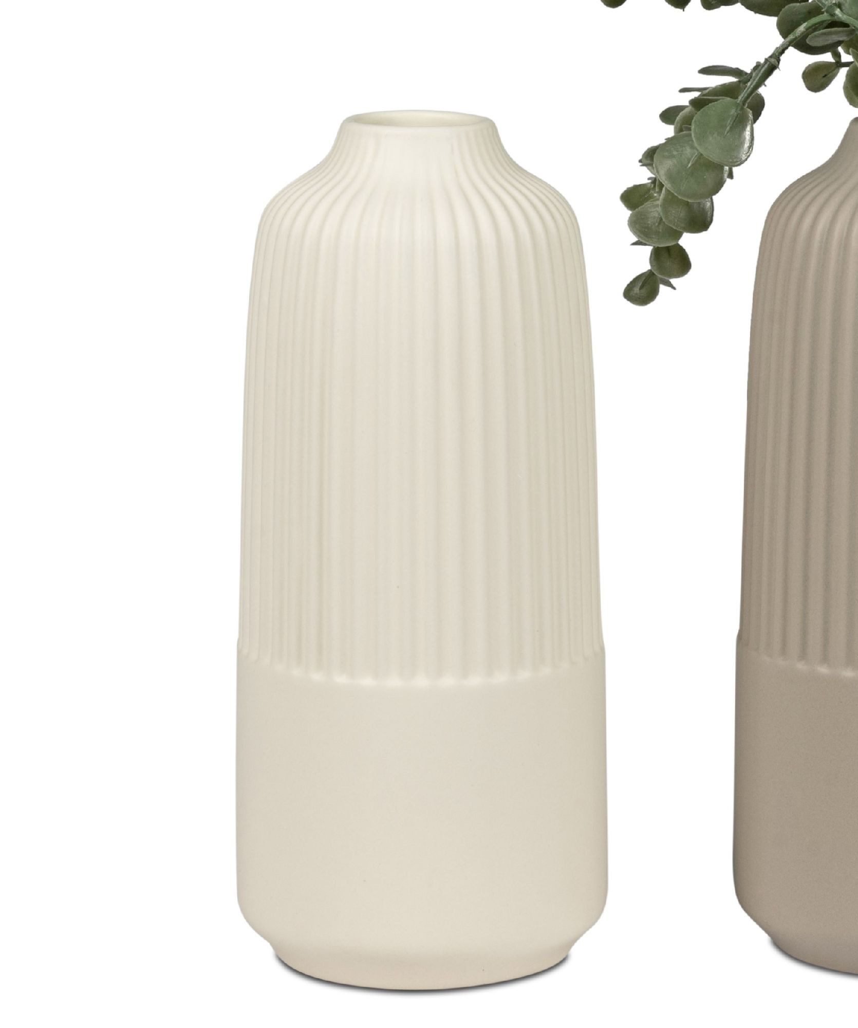 formano Dekovase Vanilla, Farbe: creme, Motiv: Relief günstig online kaufen