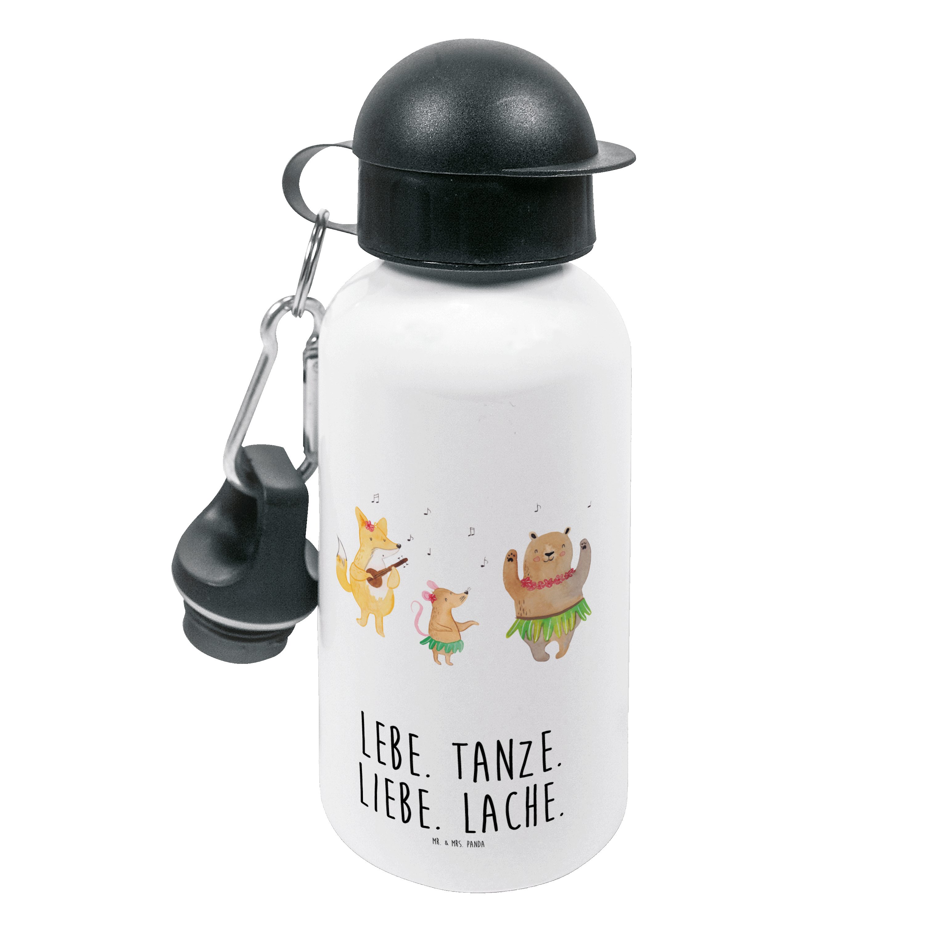 Mr. & Mrs. Panda Trinkflasche Waldtiere Aloha - Weiß - Geschenk, Kinder Trinkflasche, Tiermotive, K