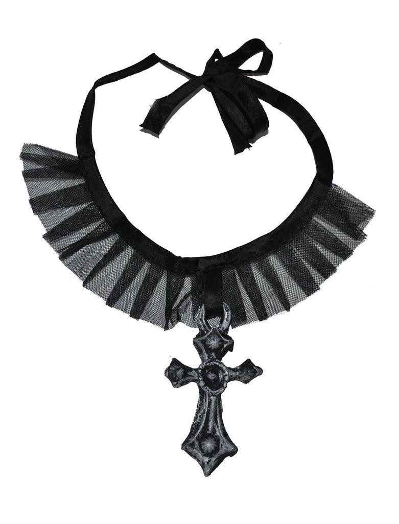 Kostüm Halsband mit Kreuz