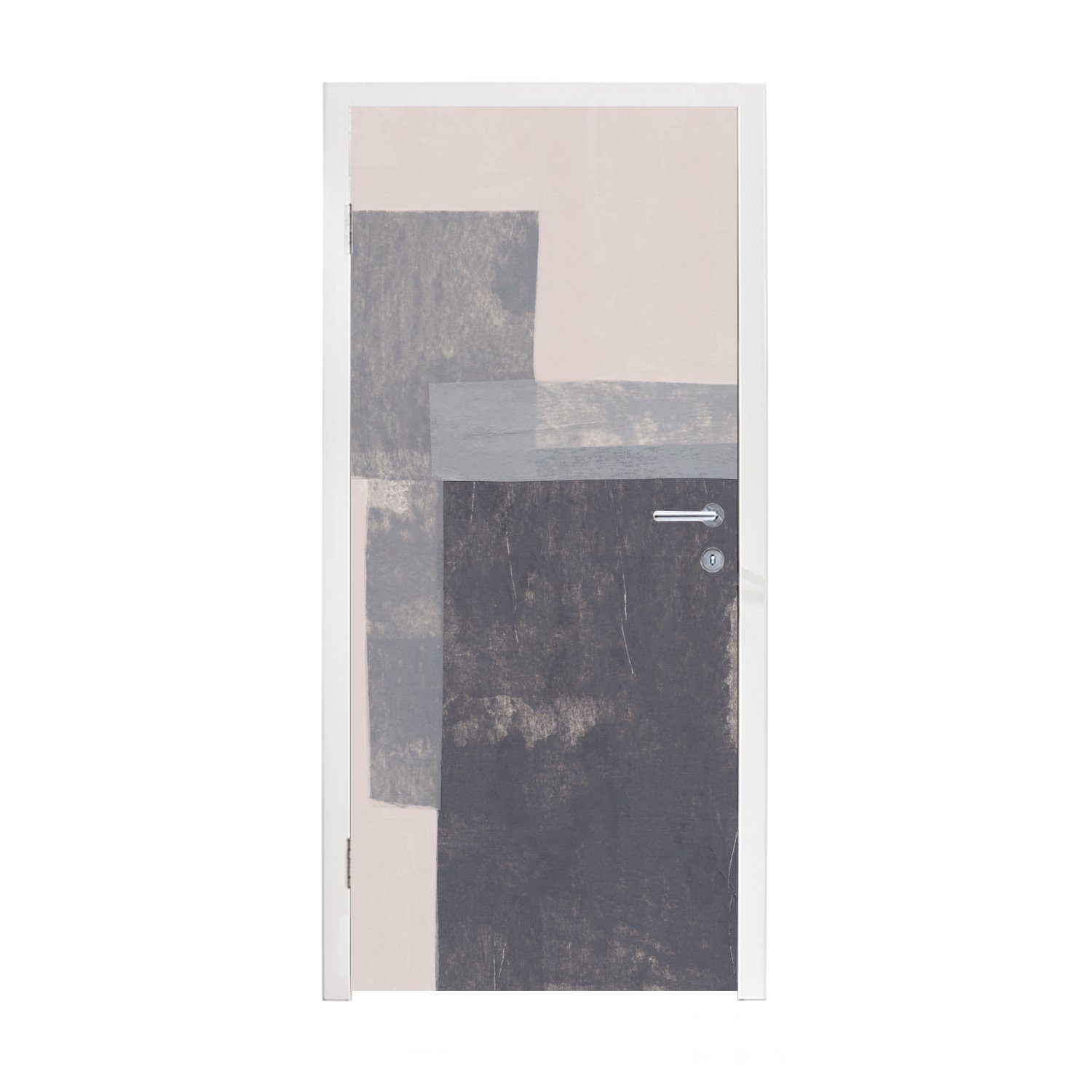 Türaufkleber, - (1 Türtapete St), Geometrie, - Tür, - für Abstrakt MuchoWow Fototapete Farbe cm Matt, bedruckt, Formen 75x205